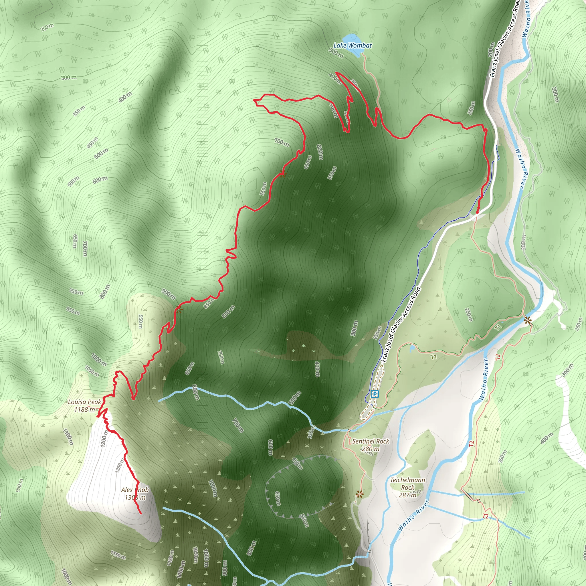 Alex Knob Track mobile static map