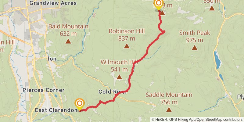 Appalachian Trail stage 165 Map