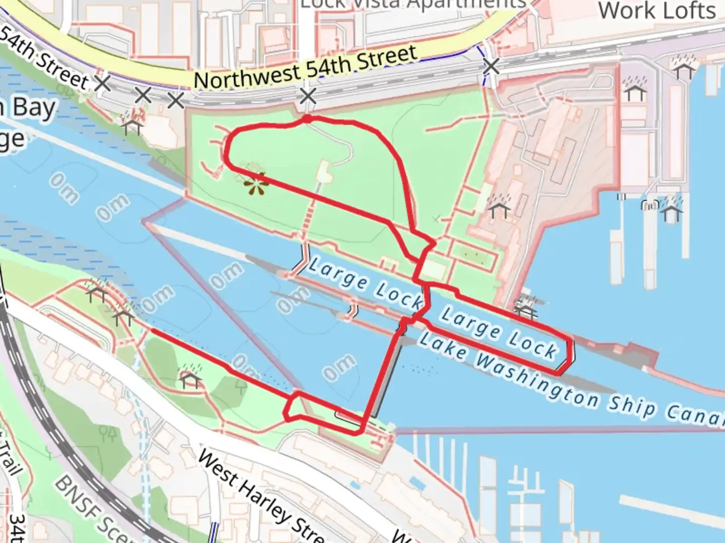 An image depicting the trail Carl S English Jr Botanical Gardens Loop and its surrounding area.