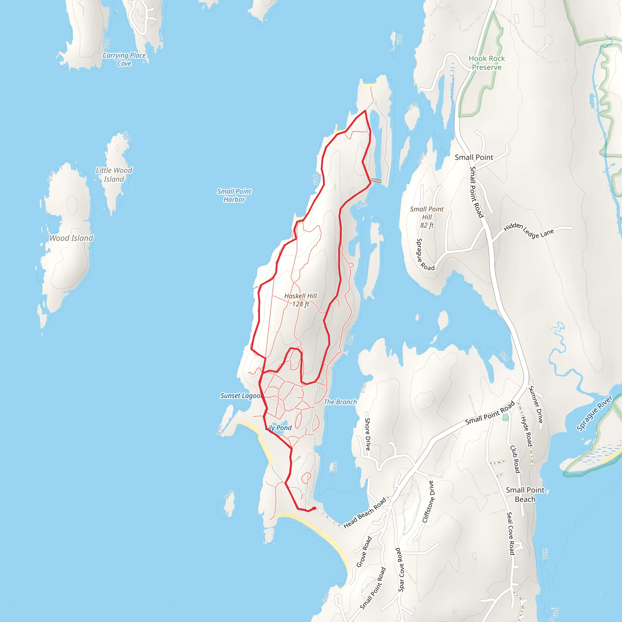 Haskell Hill Loop mobile static map
