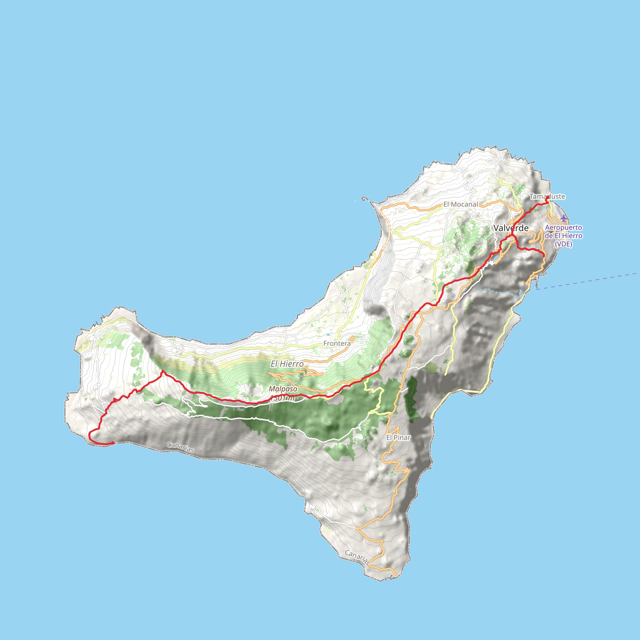 GR 131 El Hierro mobile static map