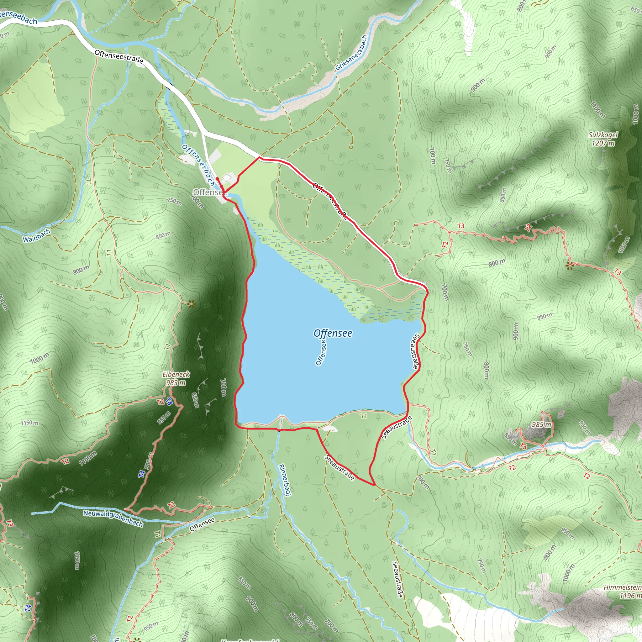 Offensee Lake Loop mobile static map