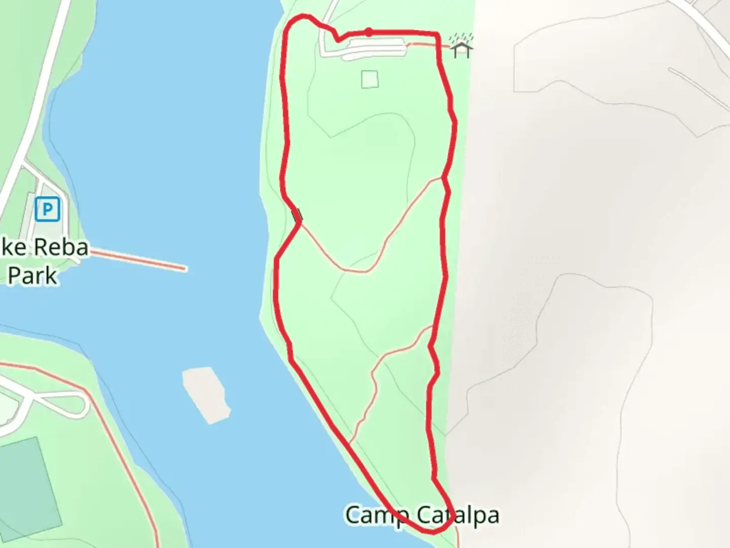 An image depicting the trail Camp Catalpa Loop and its surrounding area.