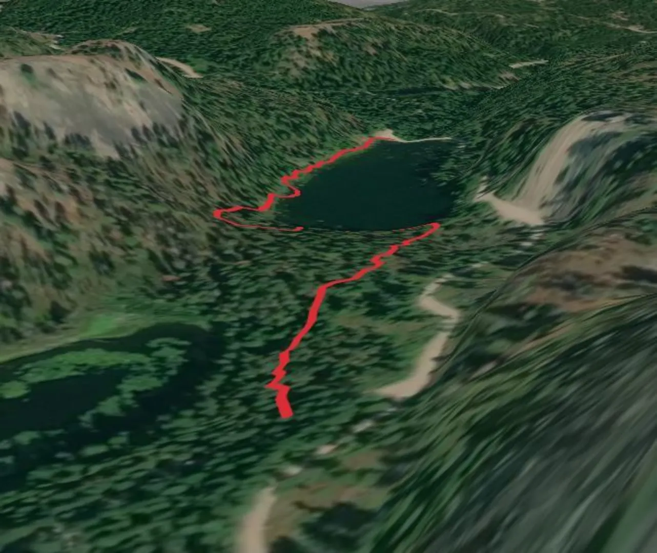 An image depicting the trail Fish Lake Trail and its surrounding area.
