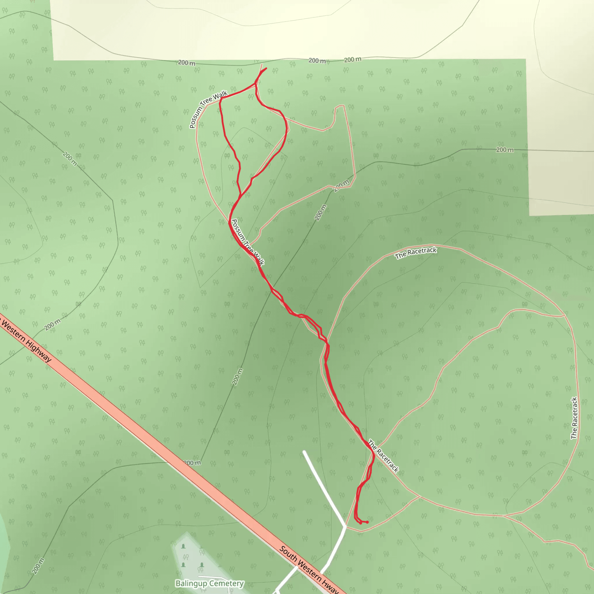 Possum Tree Walk mobile static map