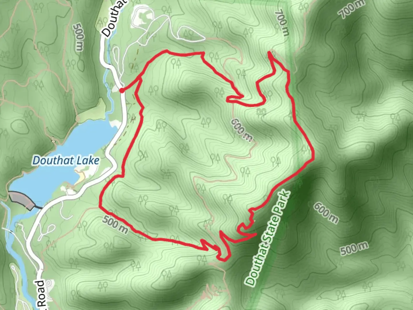 An image depicting the trail Ross Camp, Mountain Top and Buck Hollow Loop Trail and its surrounding area.
