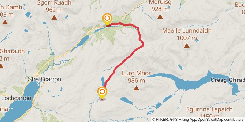 Cape Wrath Way East stage 8 Map