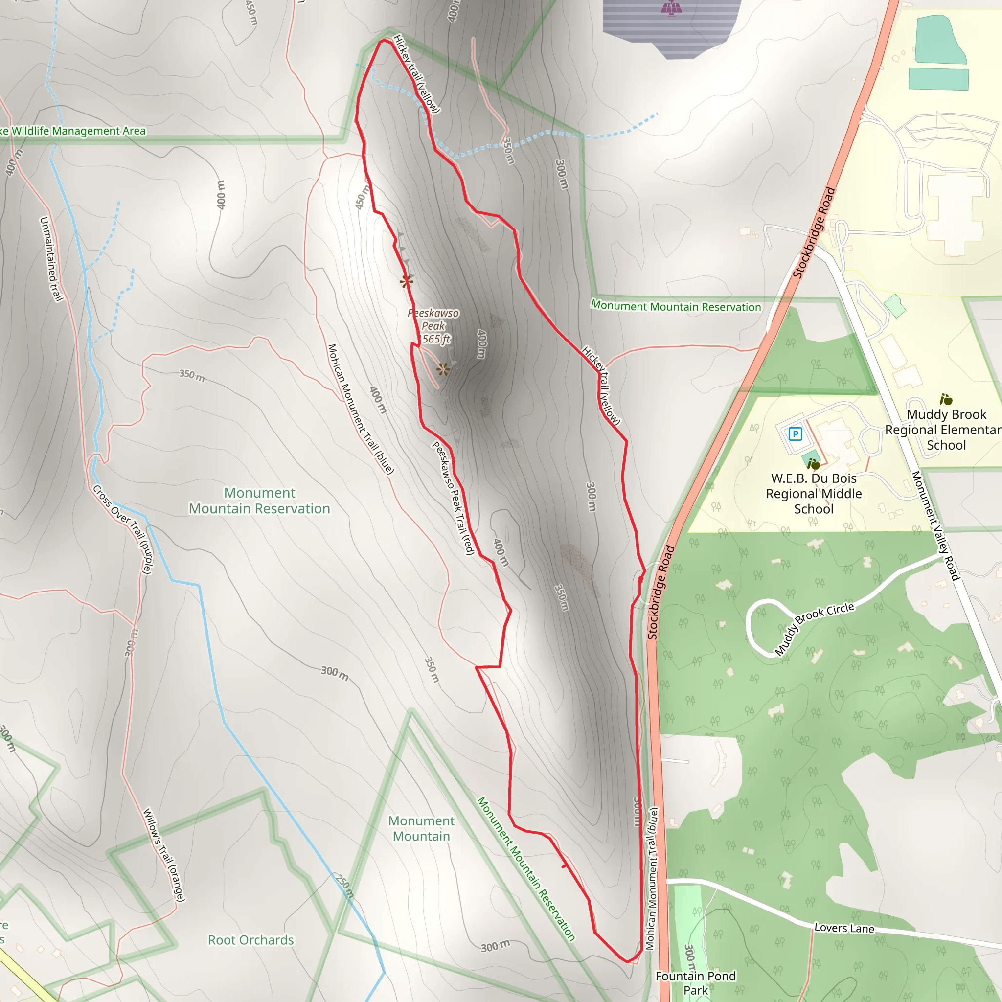 Peeskawso Peak via Hickey Trail - Yellow mobile static map