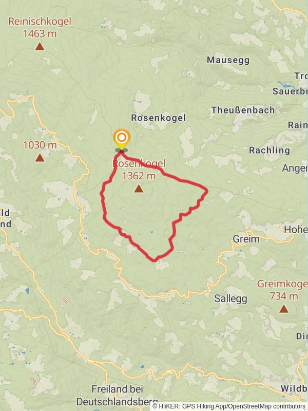 Absetzwirt Hike around the Rosenkogel mobile static map