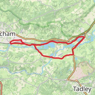 Thatcham to Aldermaston Wharf Loop mobile static map