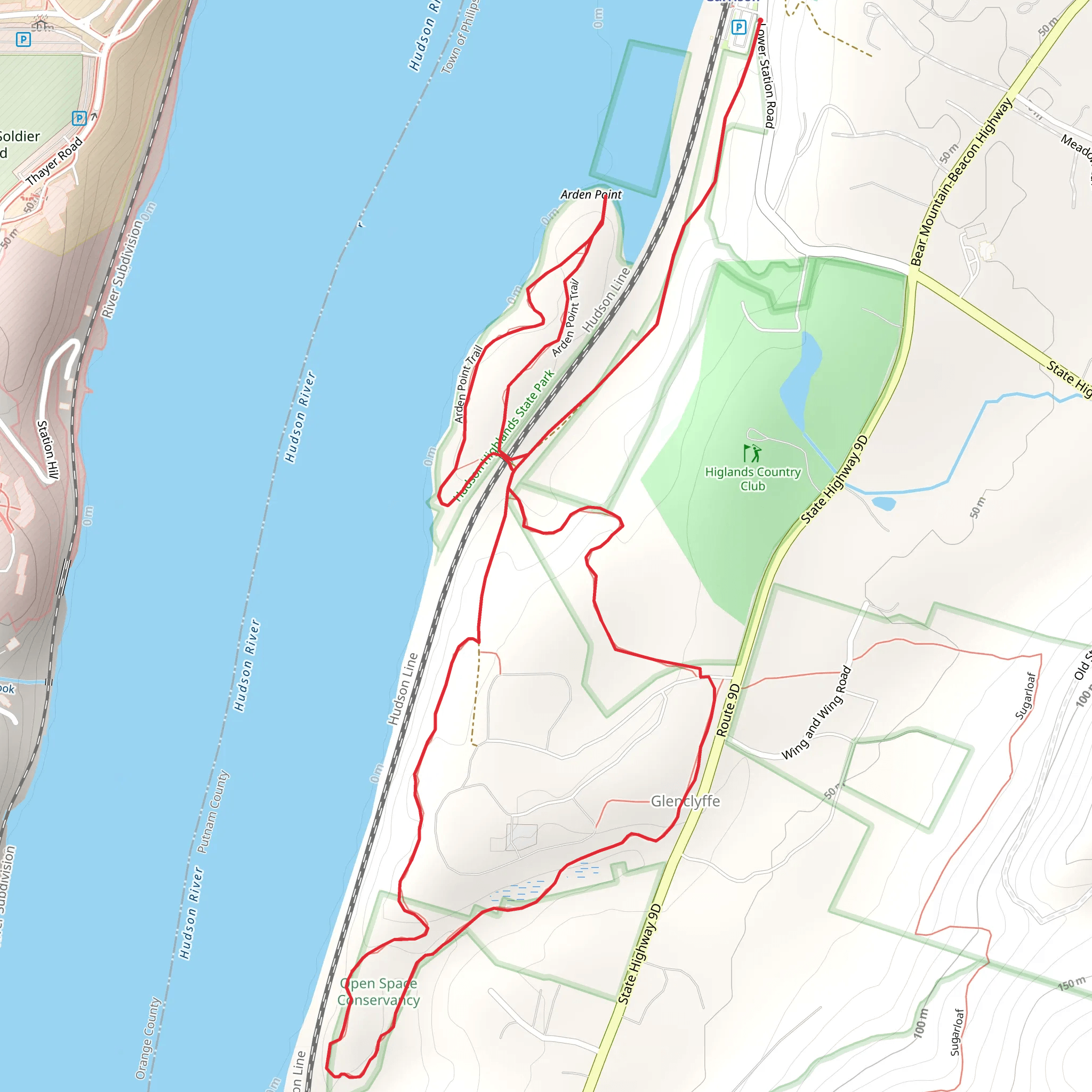 Hudson River Loop - Garrison mobile static map