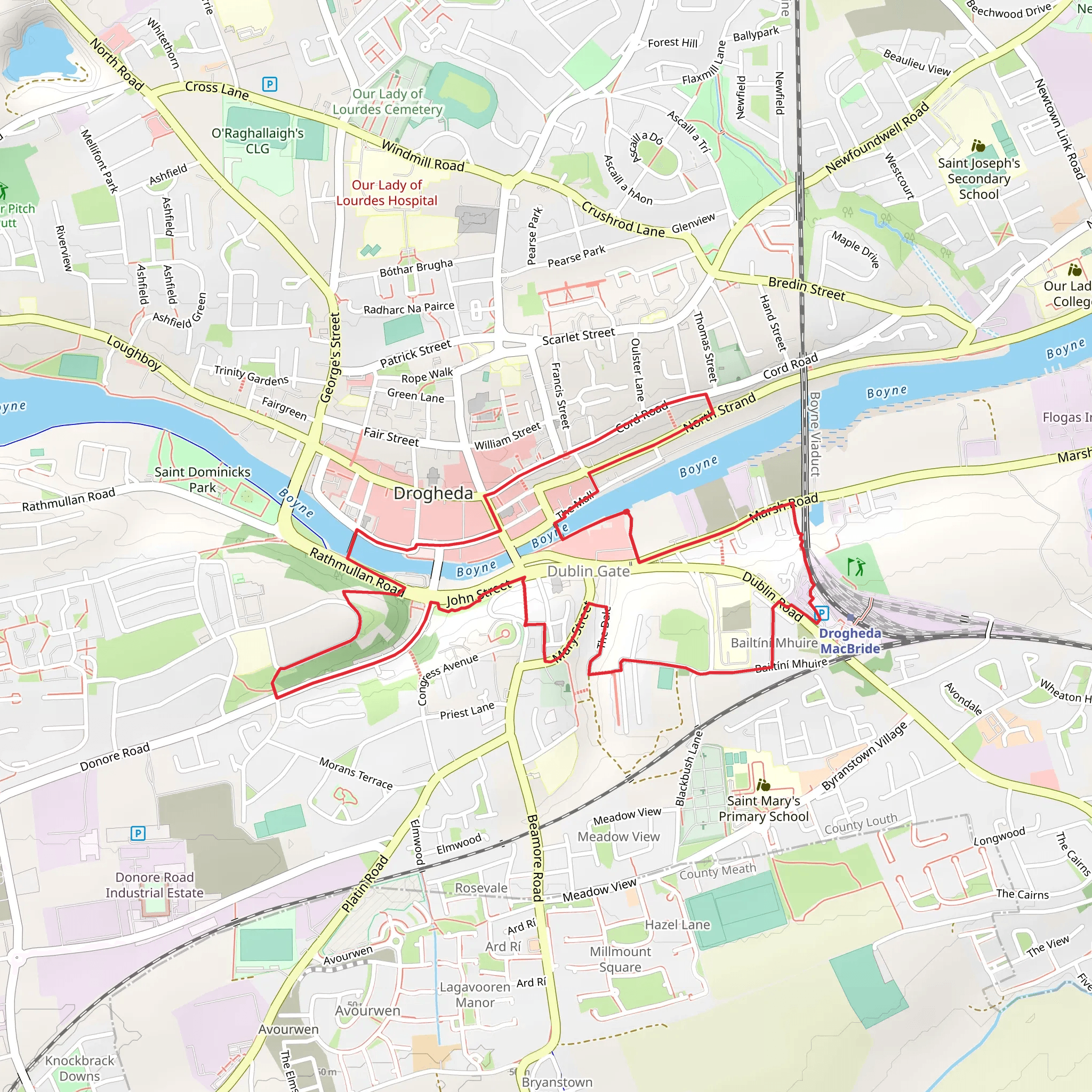 Drogheda Steps Walk mobile static map