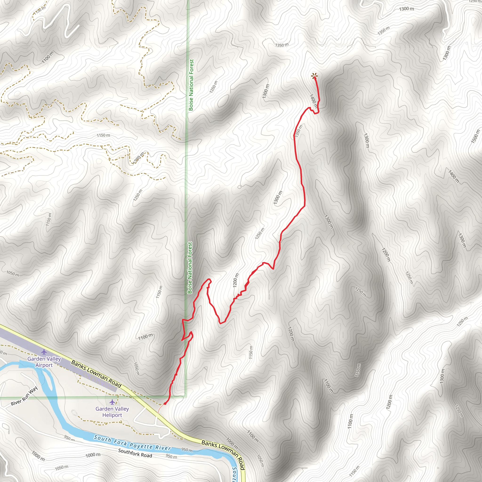 Station Creek Trail mobile static map