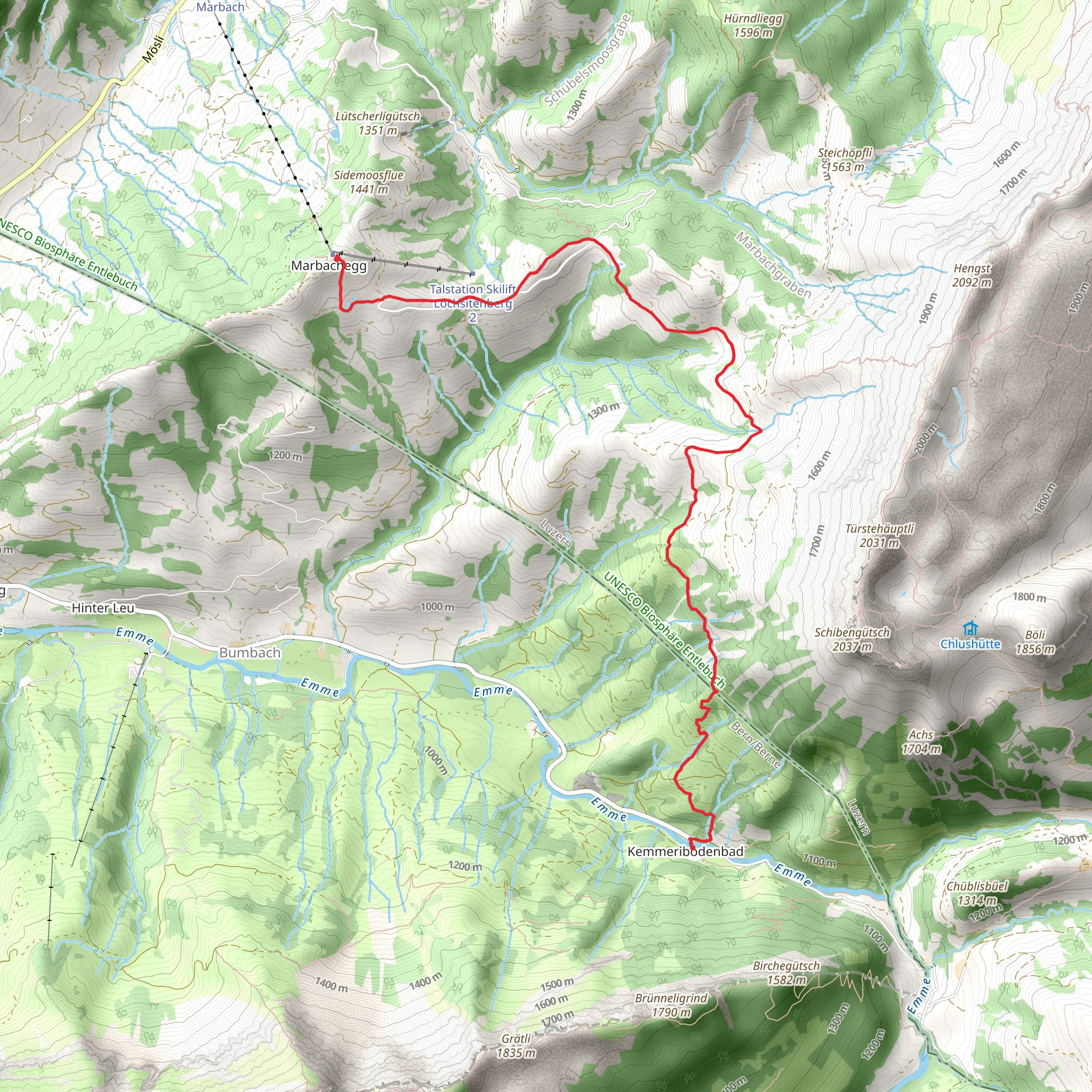 Marbachegg - Kemmeriboden mobile static map