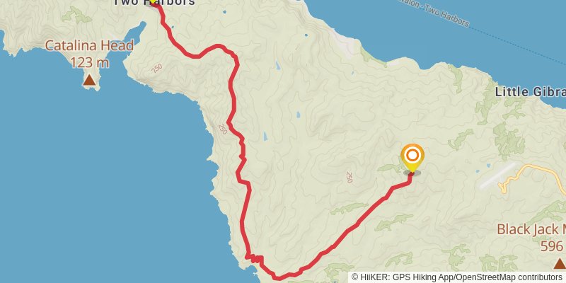 Trans-Catalina Trail stage 3 Map