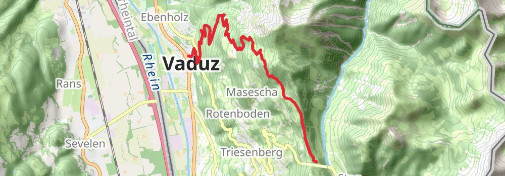 Via Alpina - Green Trail stage 1 Map