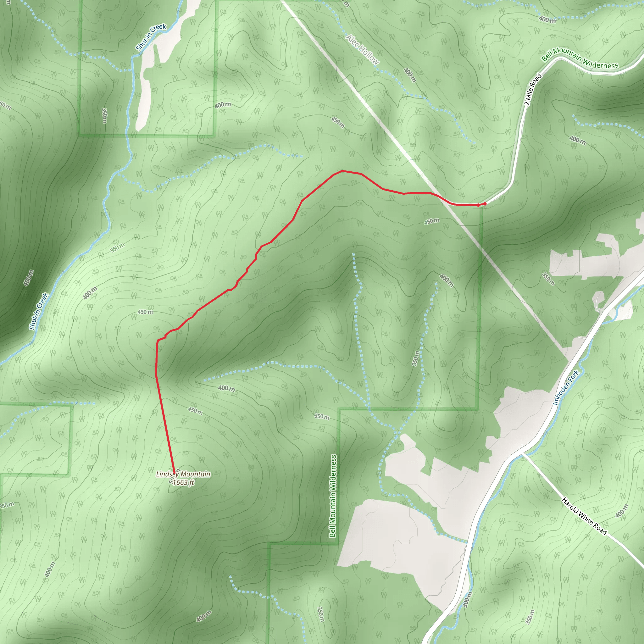 Lindsey Mountain Walk mobile static map