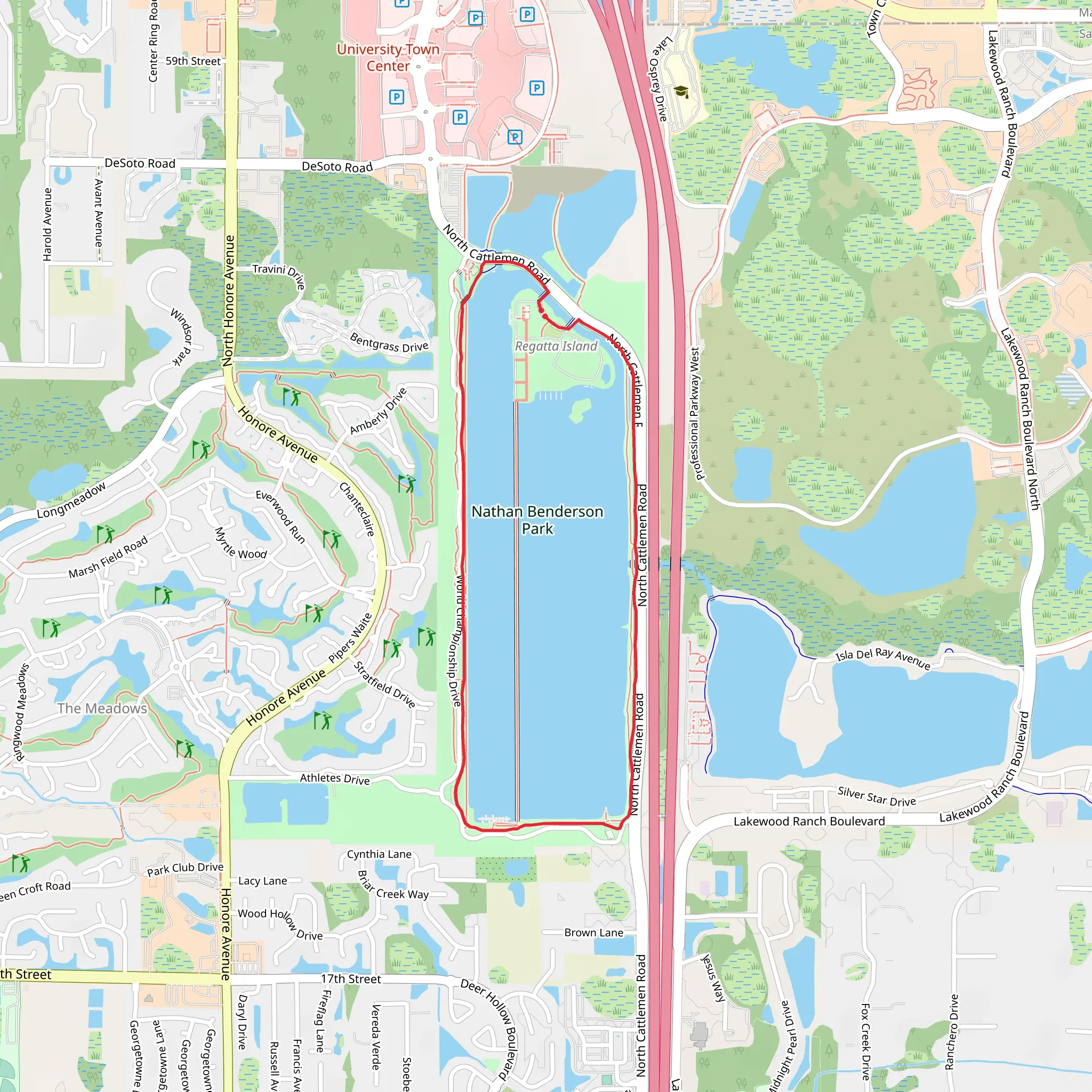 Lakeside Path Loop mobile static map