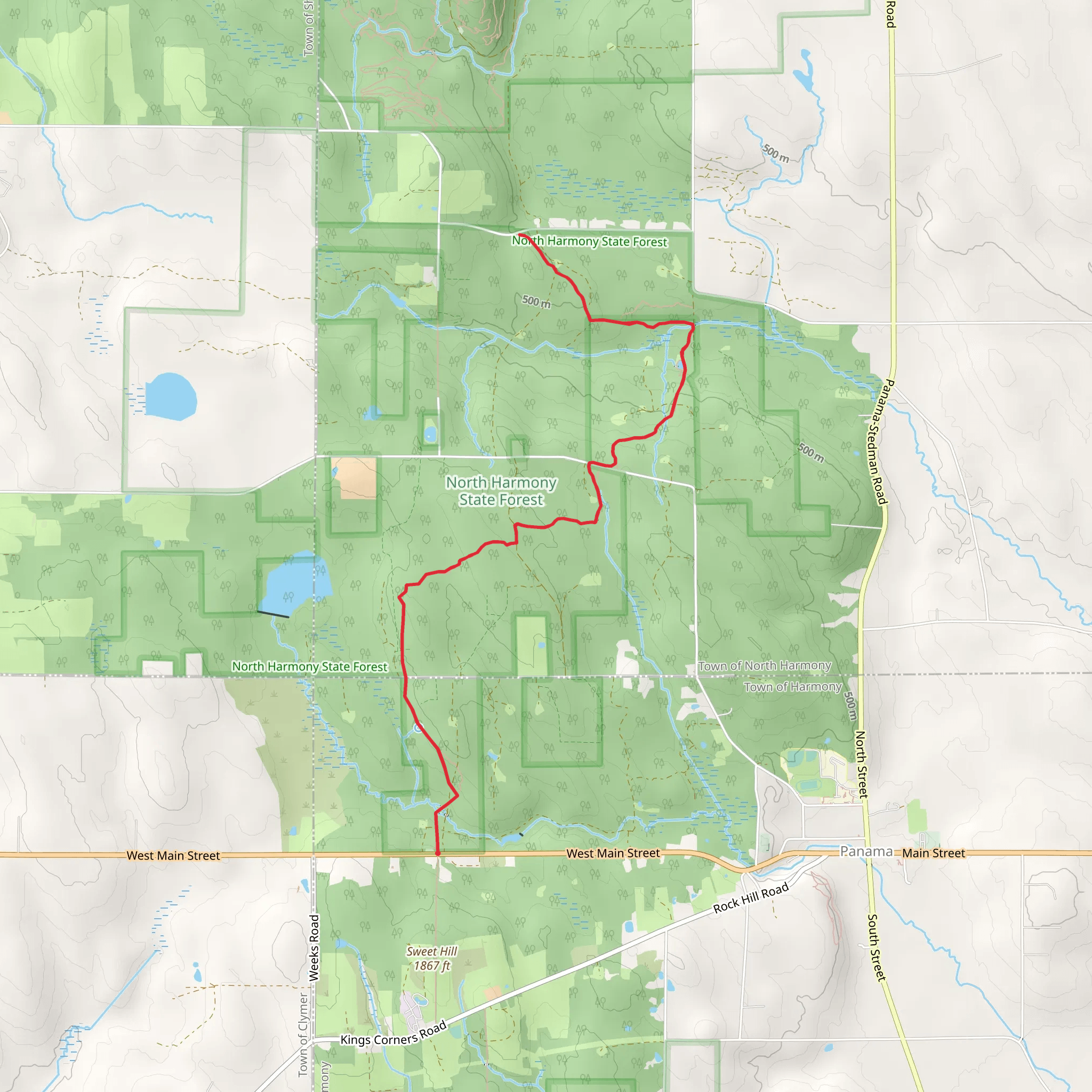 Little Brokenstraw Creek and Goose Creek mobile static map