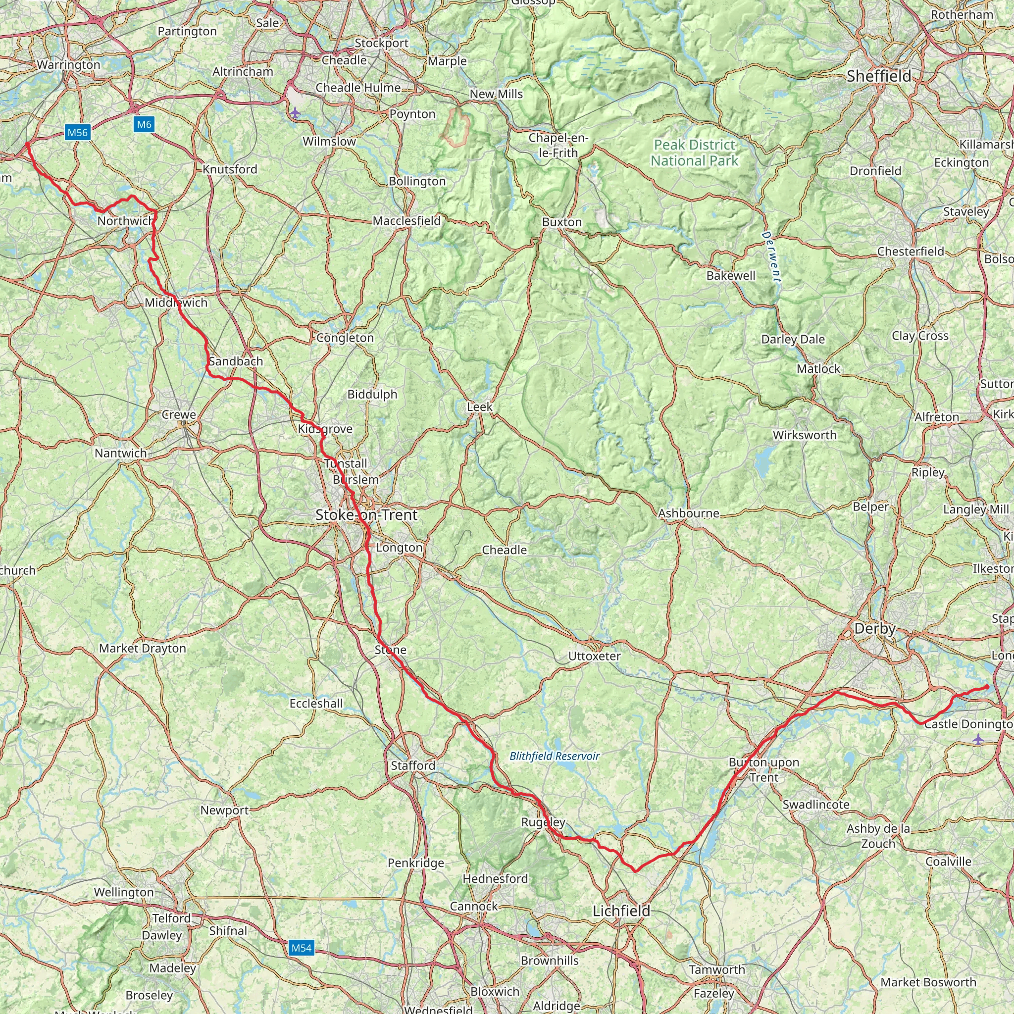 Trent and Mersey Canal Walk mobile static map
