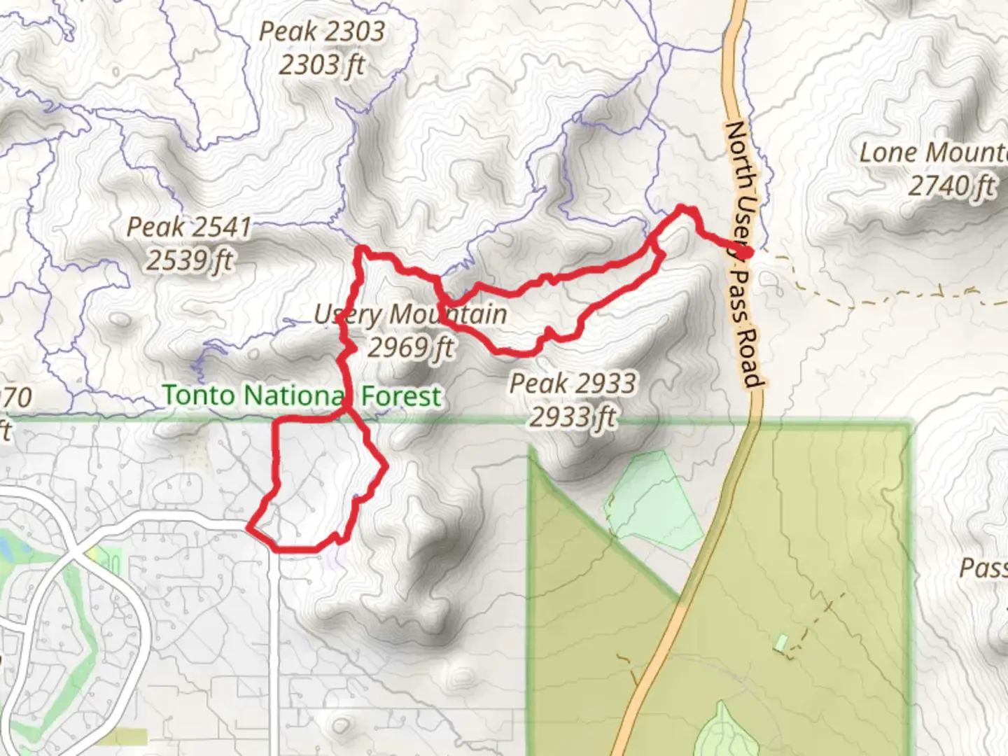 An image depicting the trail Lance's Trail, High Ridge Trail and Hawes Loop Trail and its surrounding area.