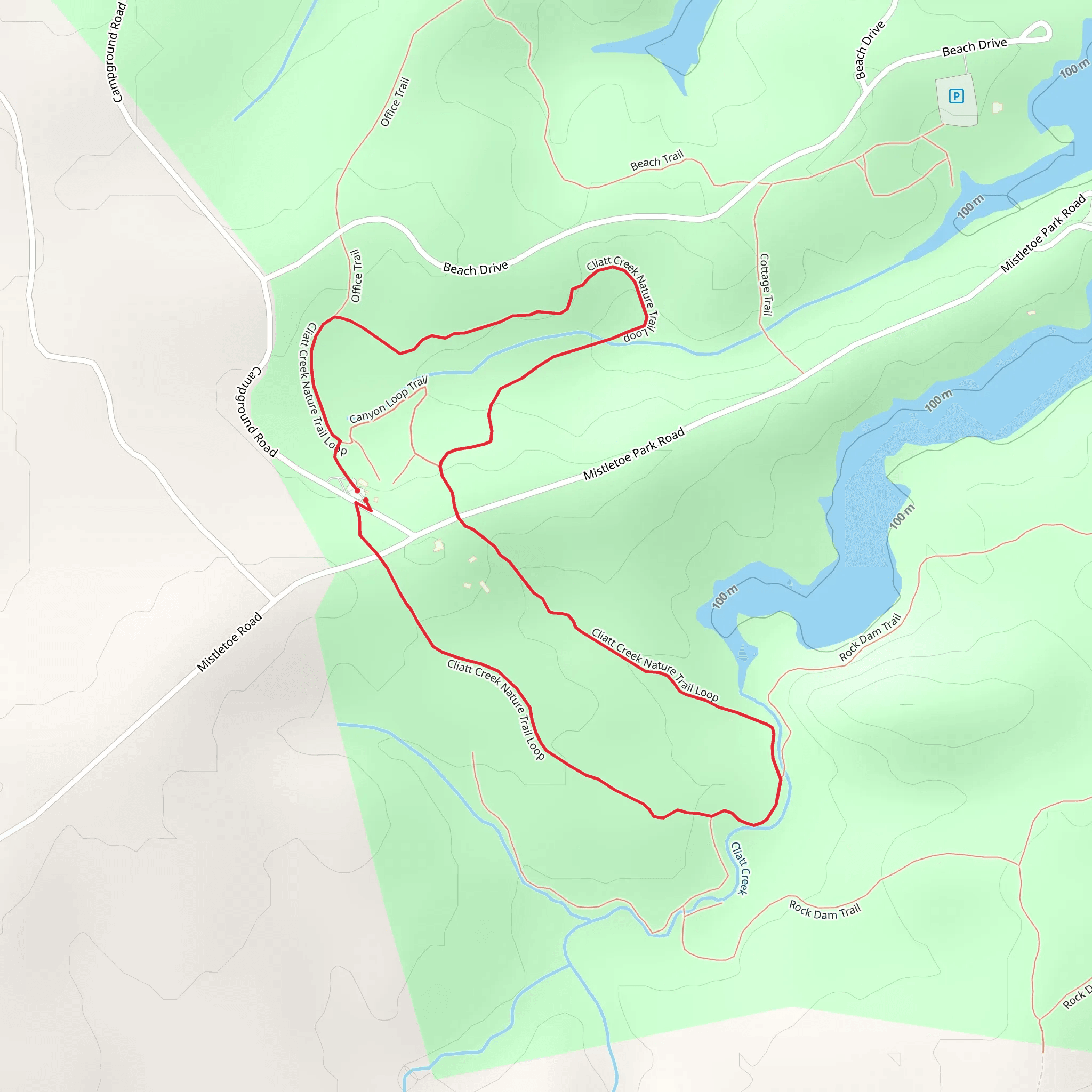 Cliatt Creek Nature Loop Trail mobile static map
