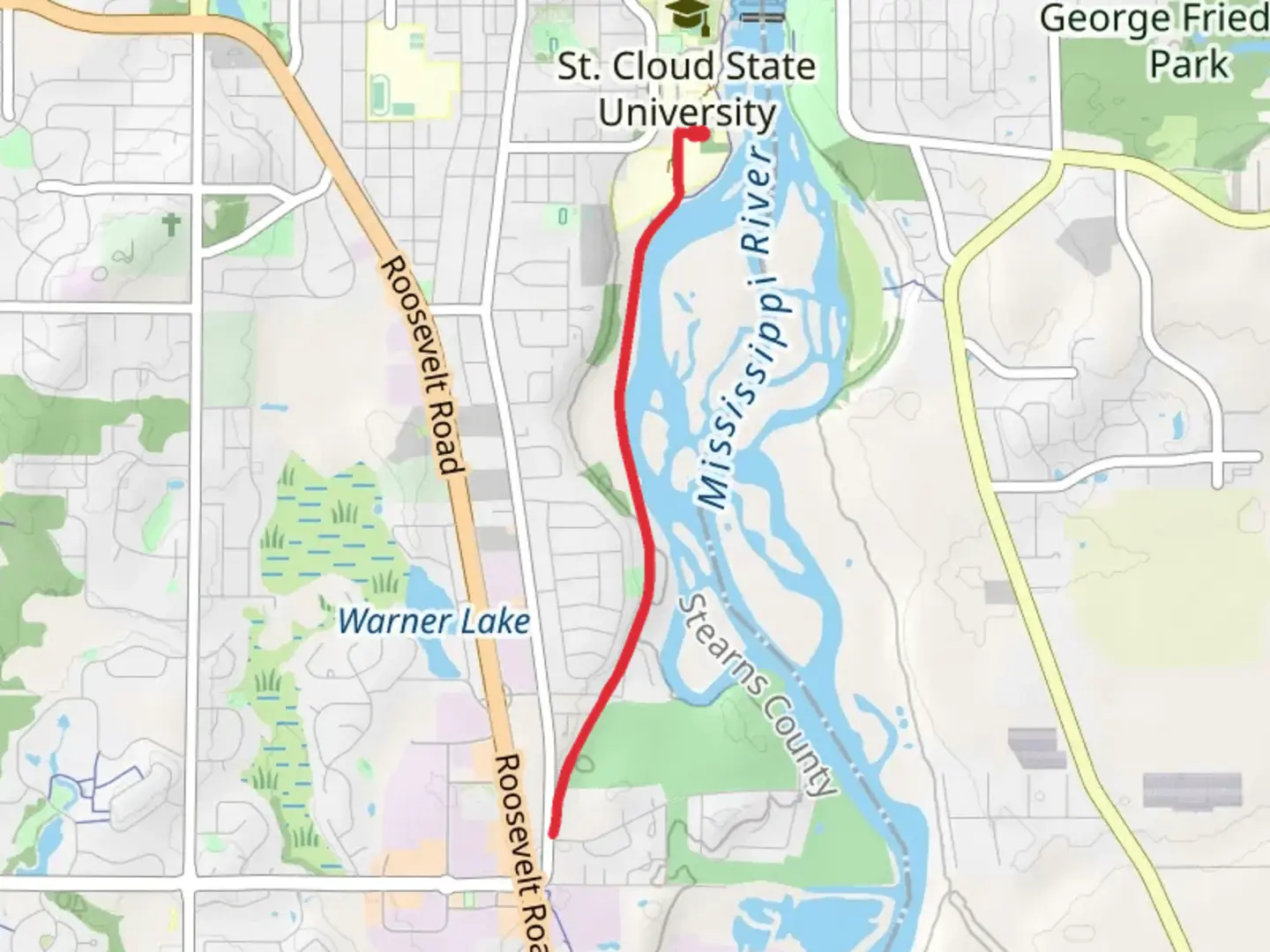 An image depicting the trail Beaver Island Trail and its surrounding area.
