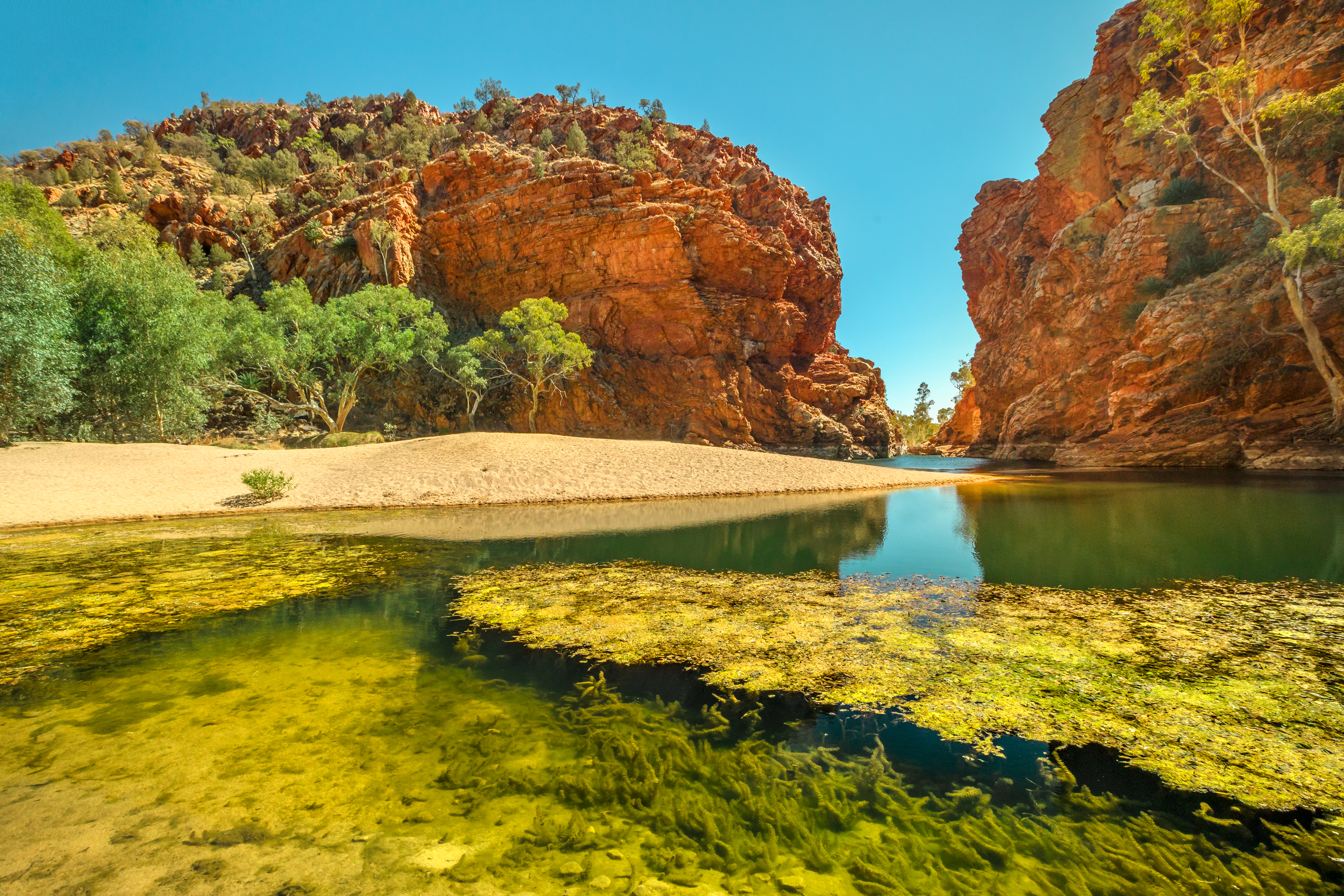 An image depicting the trail Tjoritja / West MacDonnell National Park and its surrounding area.