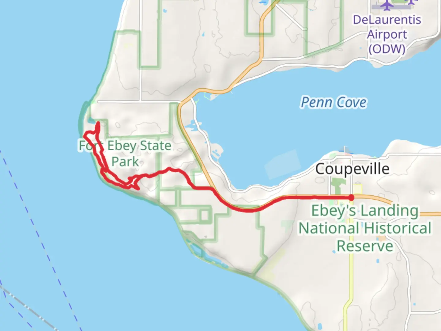 An image depicting the trail Kettle's Trail and Bluff's Trail and its surrounding area.