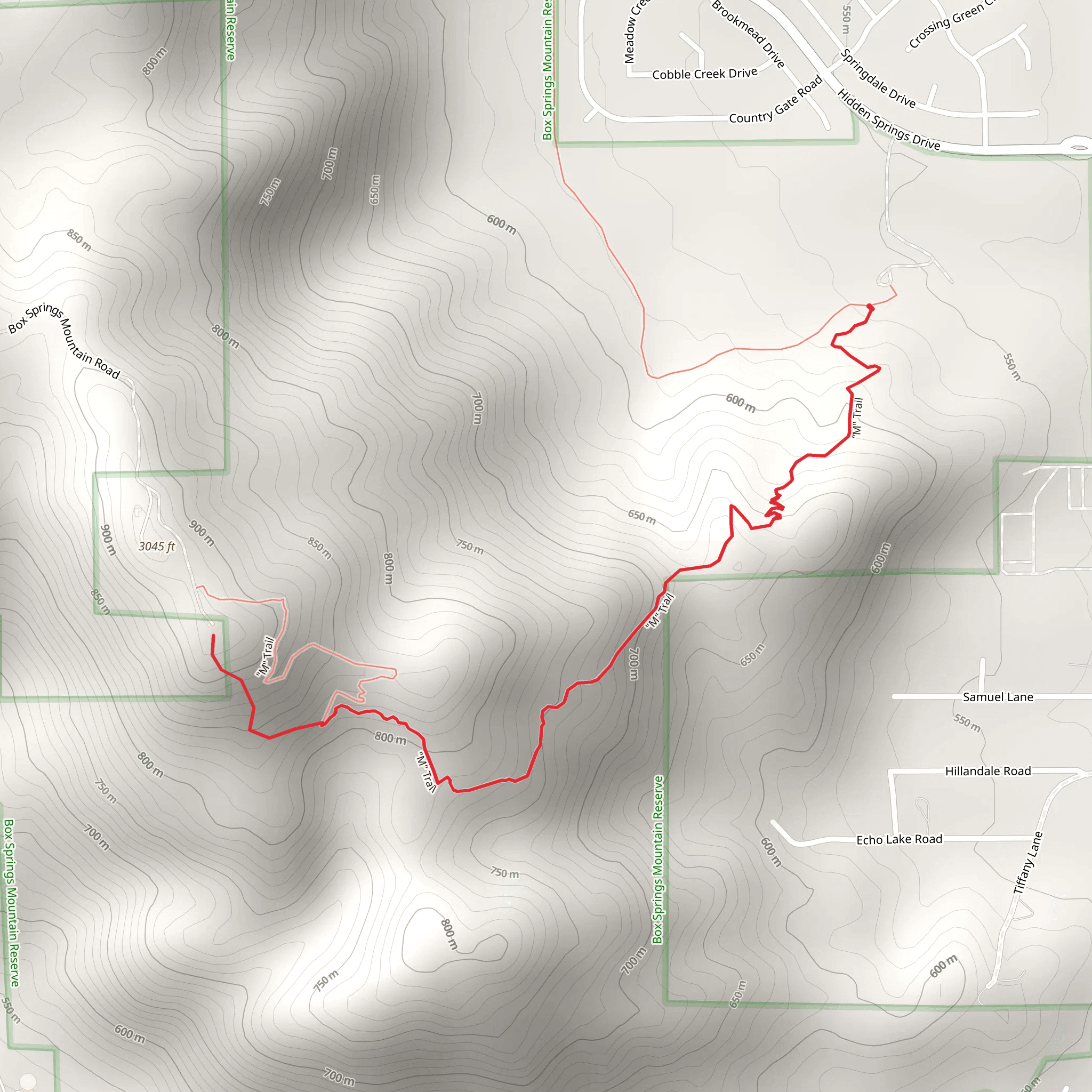 Box Springs Mountain Reserve mobile static map