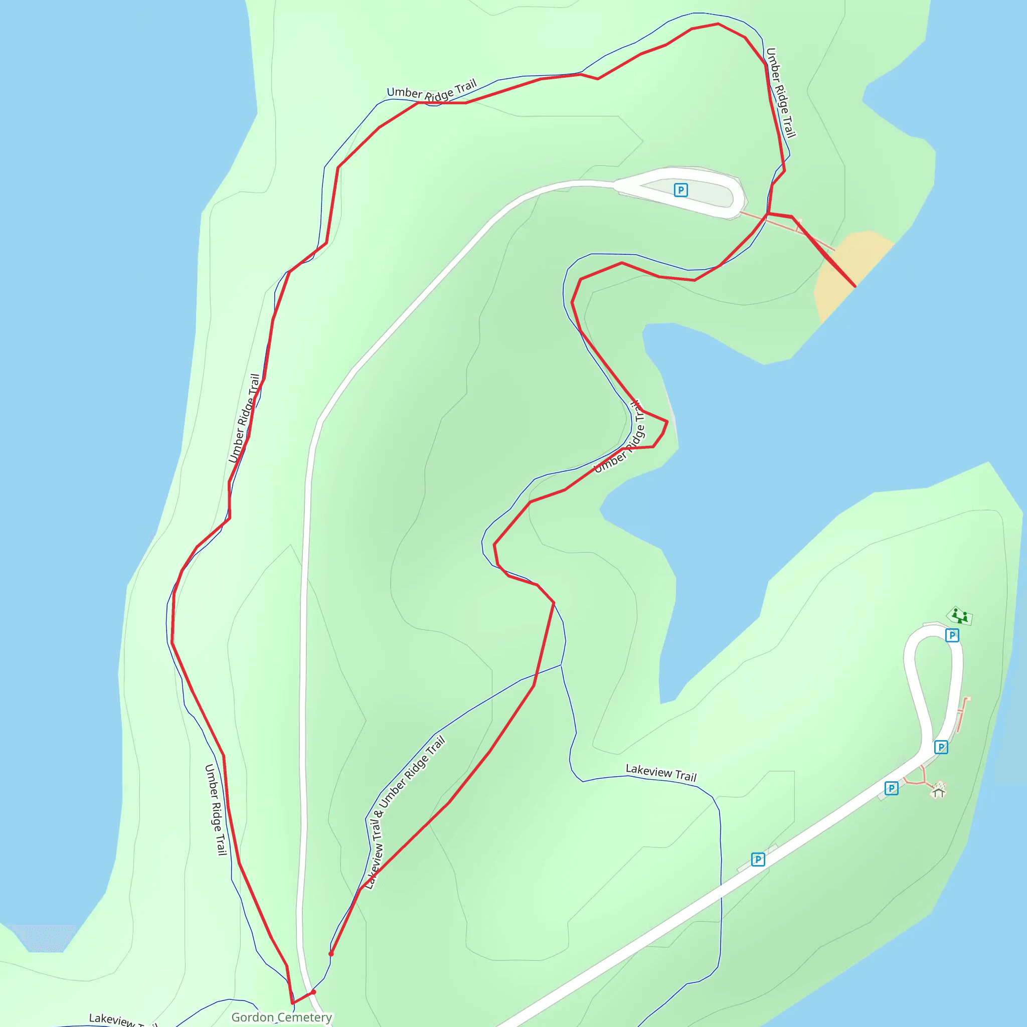 Umber Ridge Loop Trail mobile static map