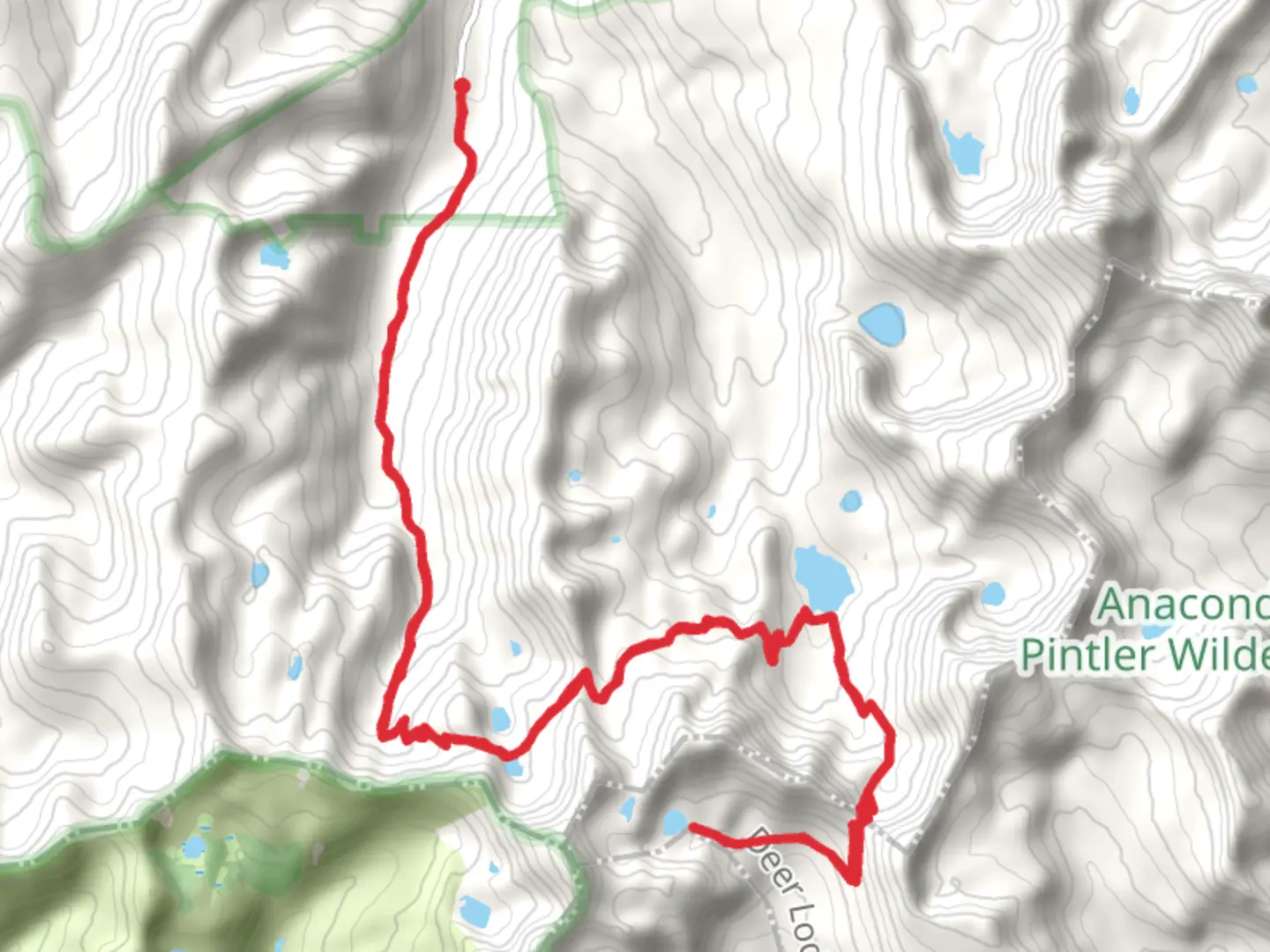 An image depicting the trail Oreamus Lake via CDT and its surrounding area.