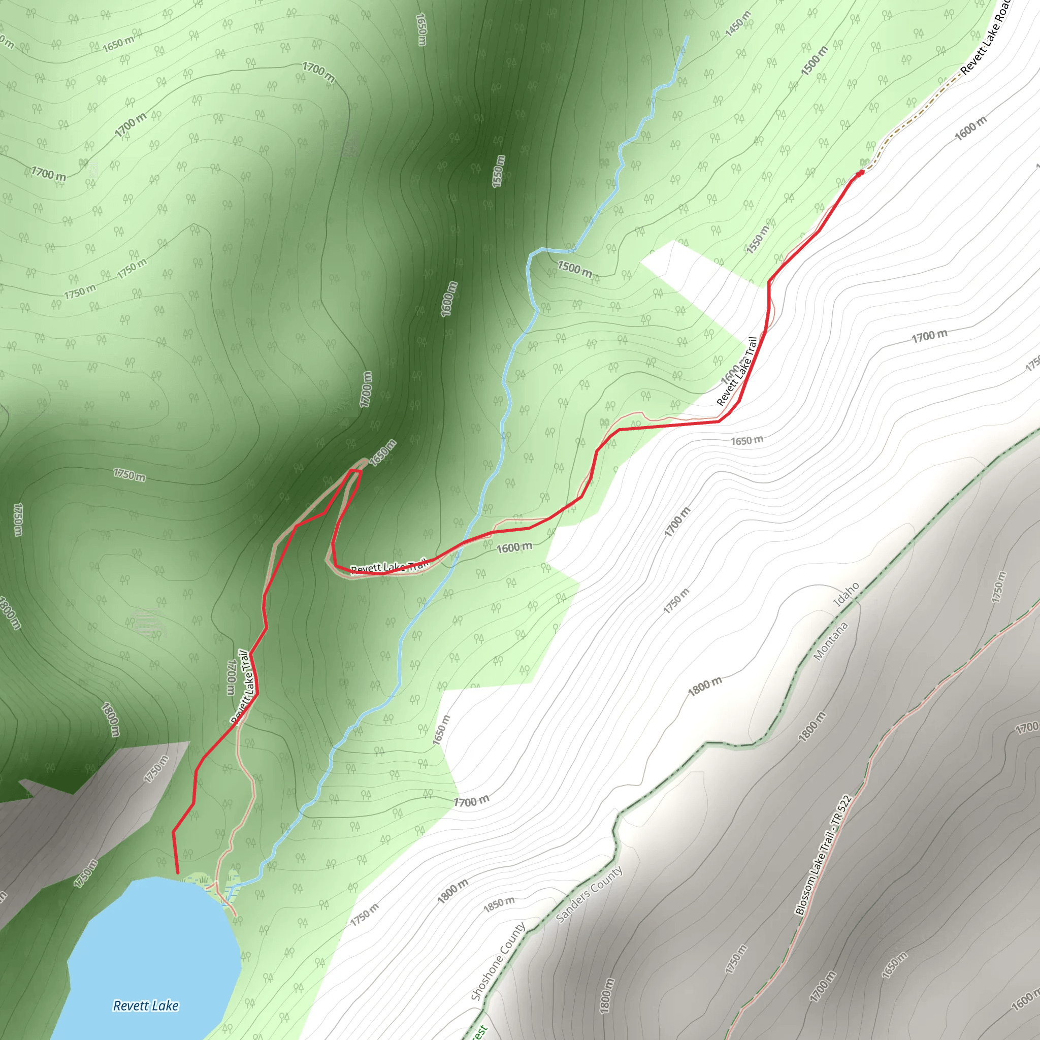 Blossom Lake Trail mobile static map