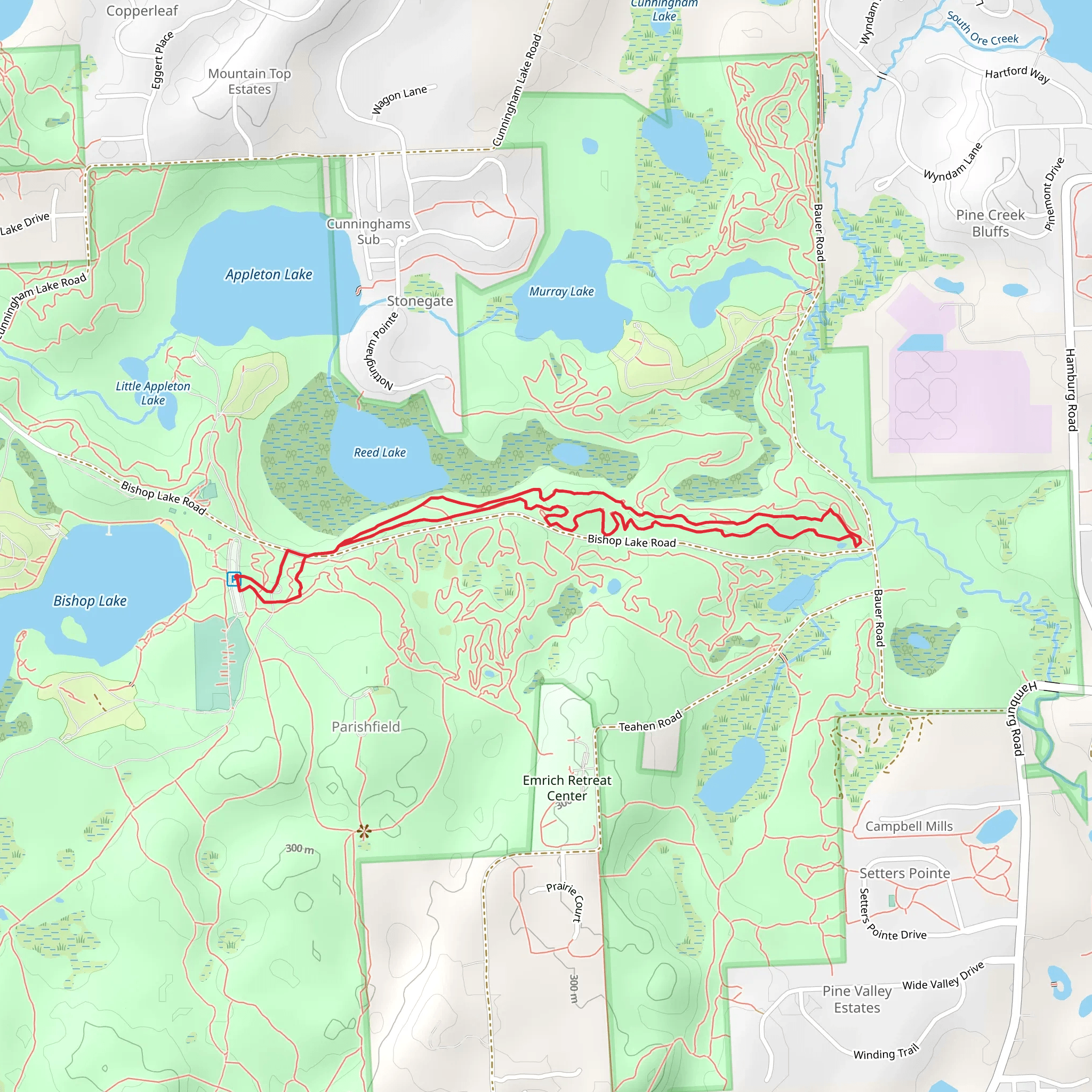 Murray Lake Loop Trail mobile static map