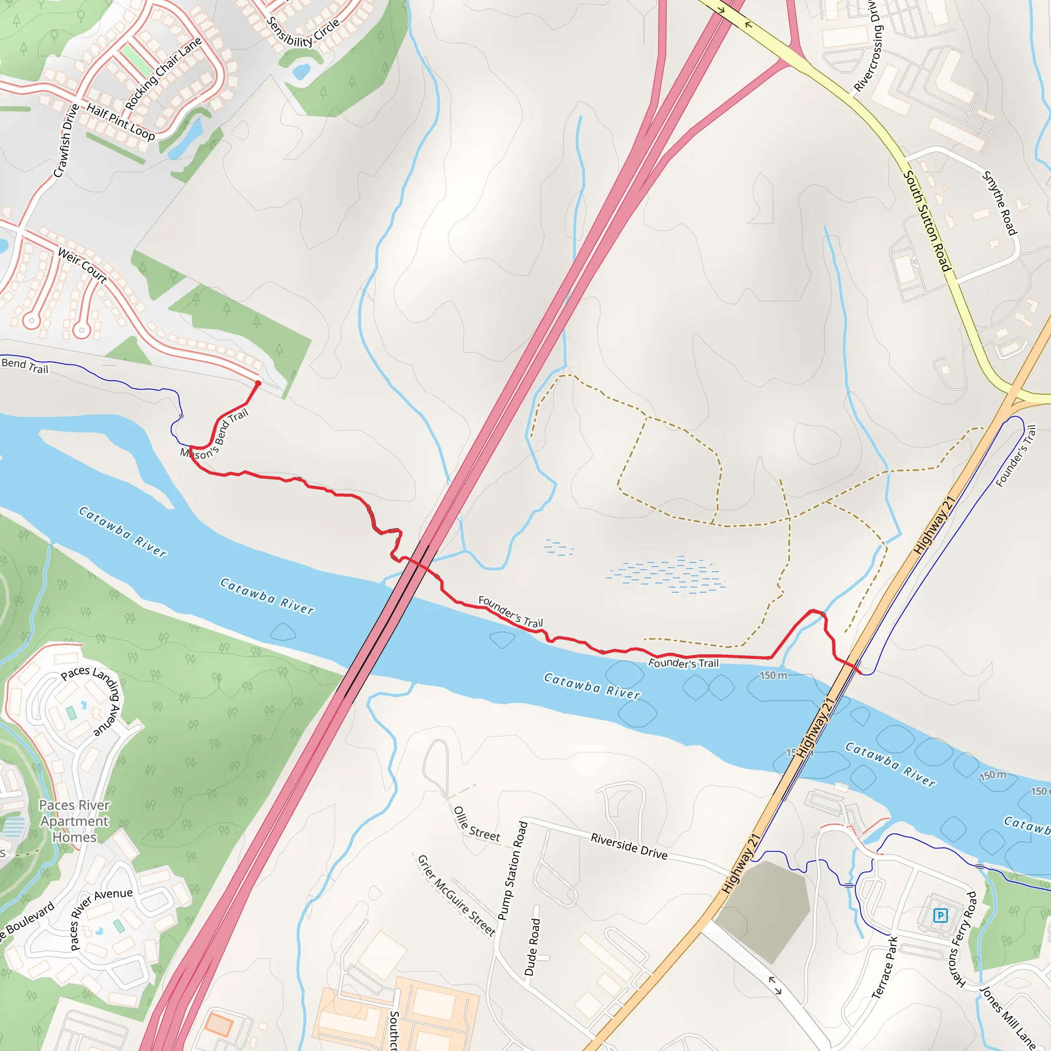 Founders Trail mobile static map