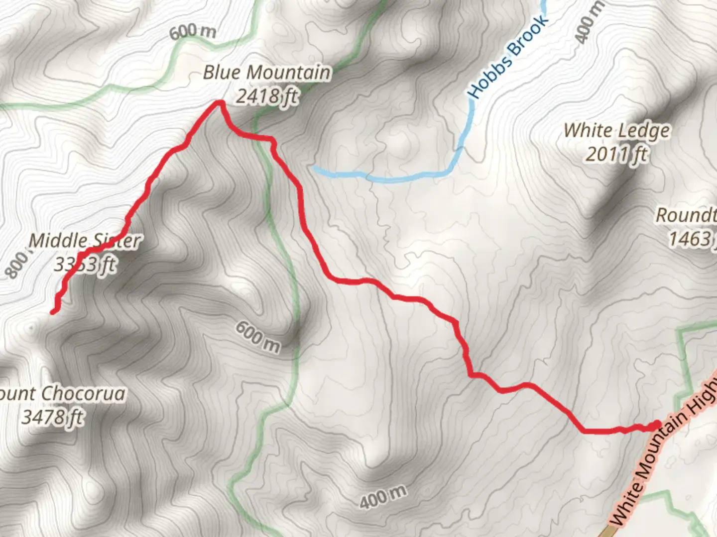 An image depicting the trail Blue Mountain and Mount Middle Sister Trail and its surrounding area.