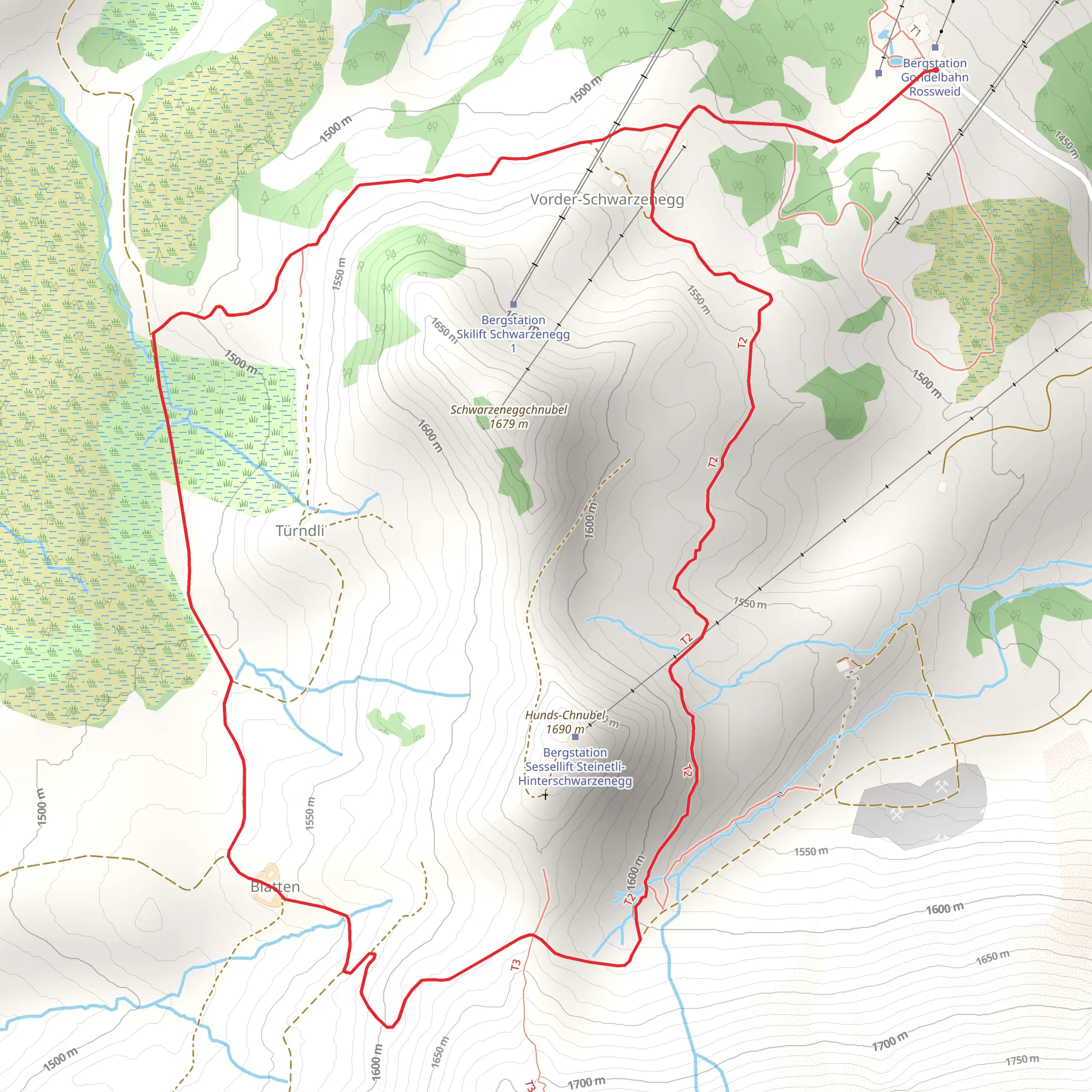 Rossweid - Blattenegg mobile static map