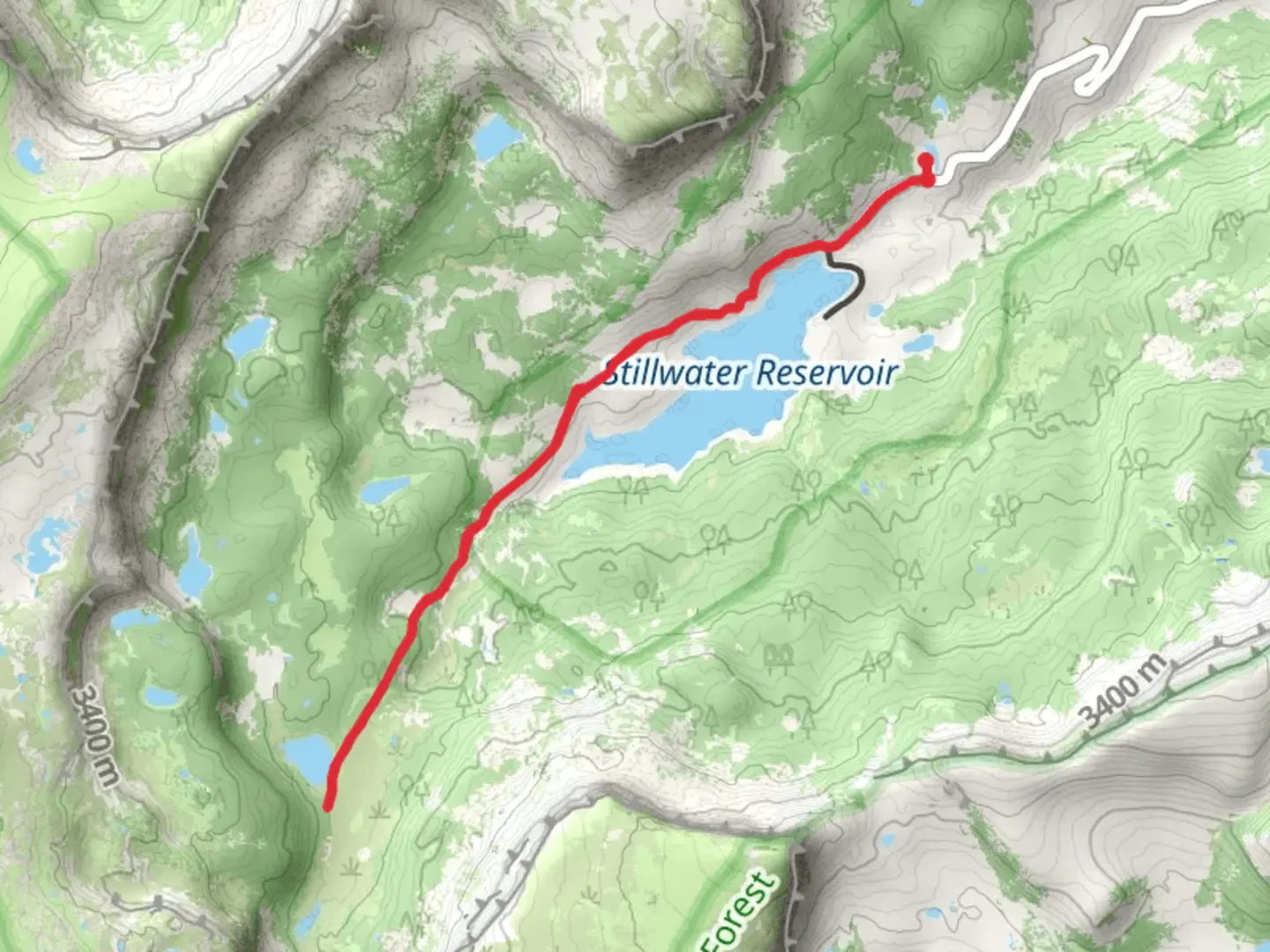 An image depicting the trail Stillwater Reservoir and Bear River Trail and its surrounding area.