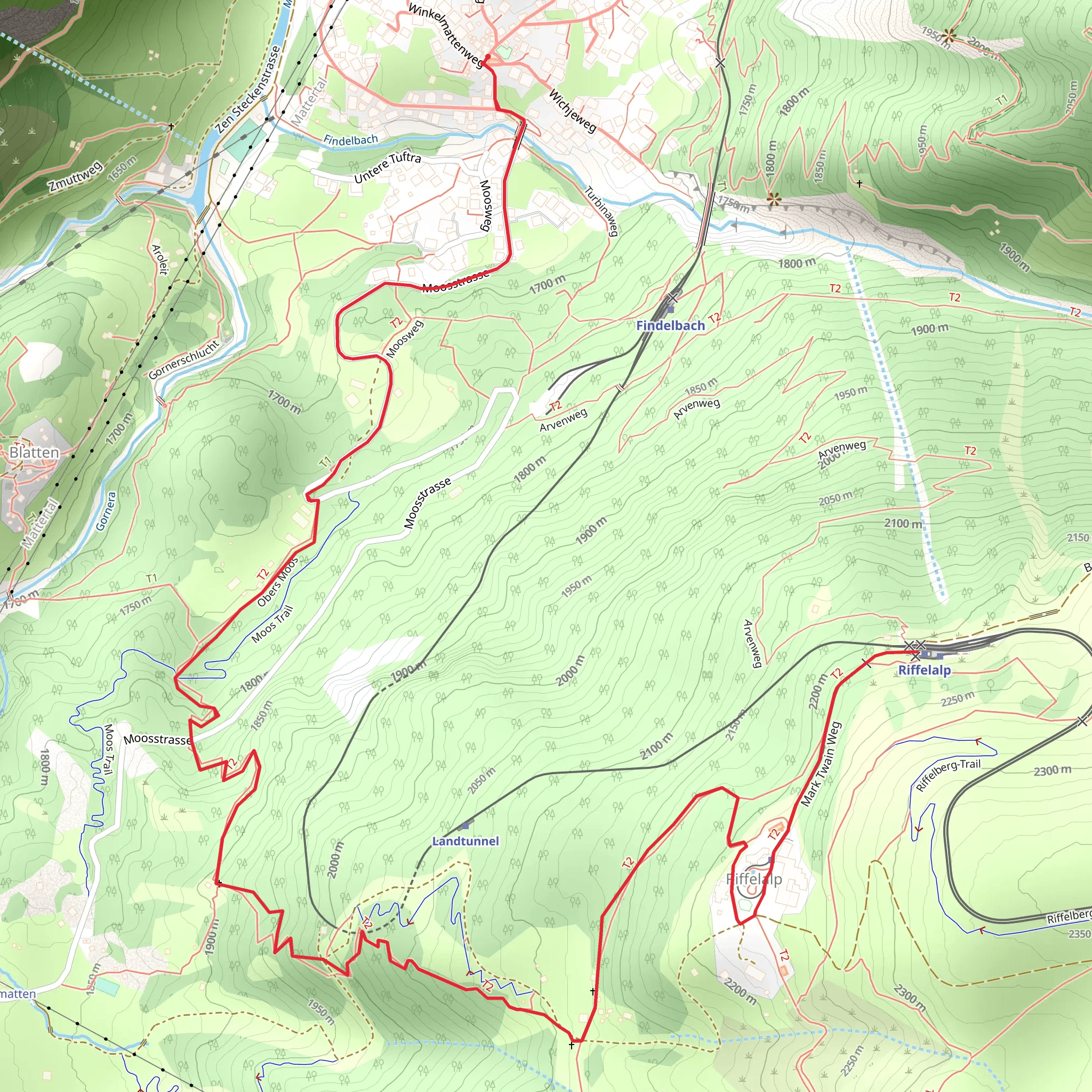 Winkelmatten-Riffelalp - Nr 114 mobile static map