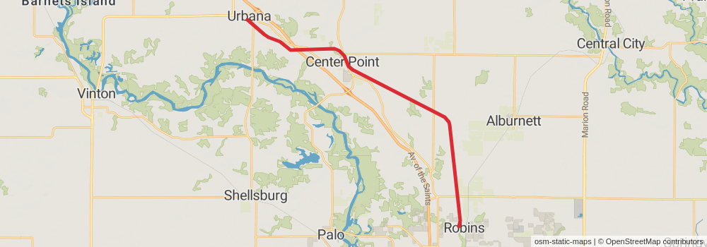 American Discovery Trail - Iowa stage 10 Map