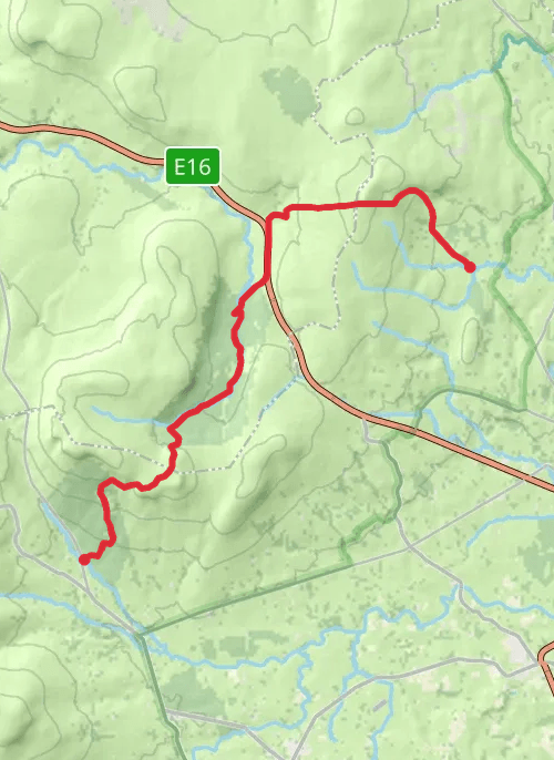 Carn to Moydamlaght  mobile static map