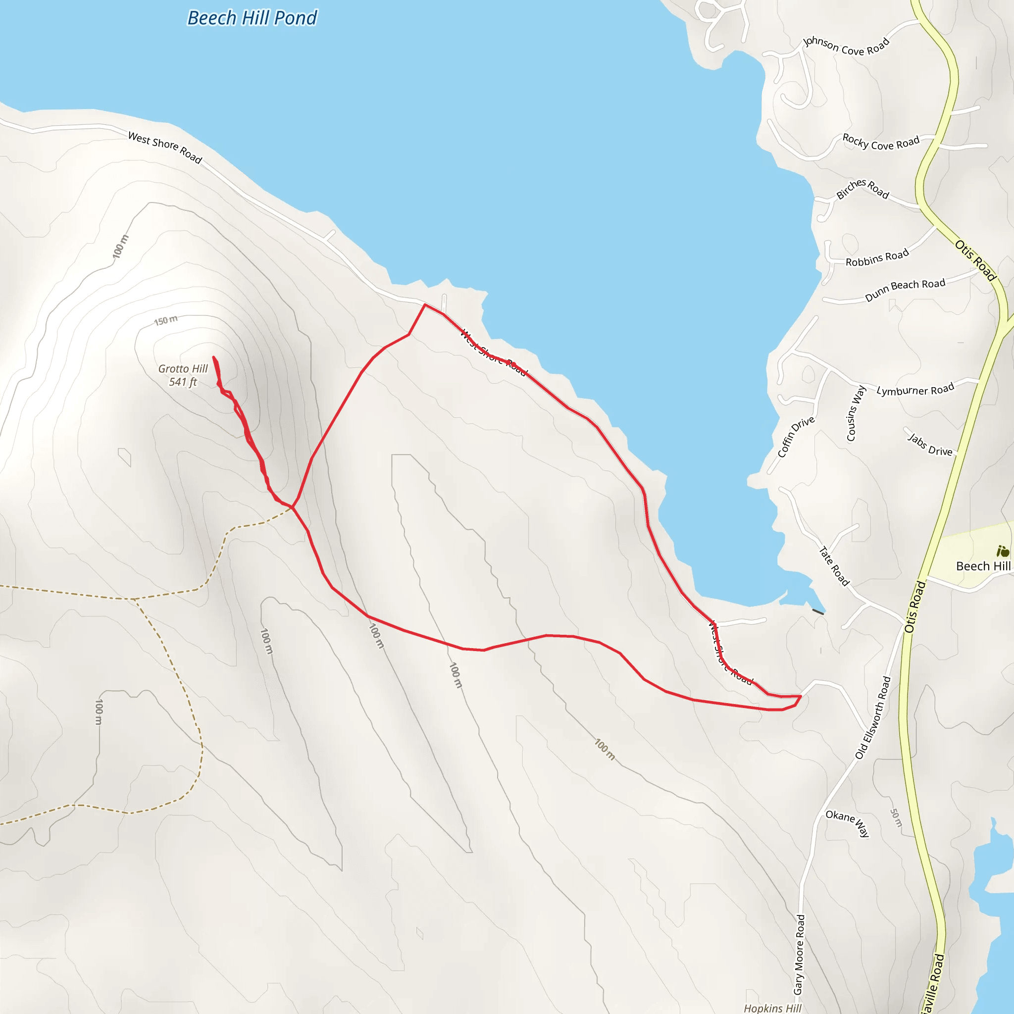 Grotto Hill Loop mobile static map