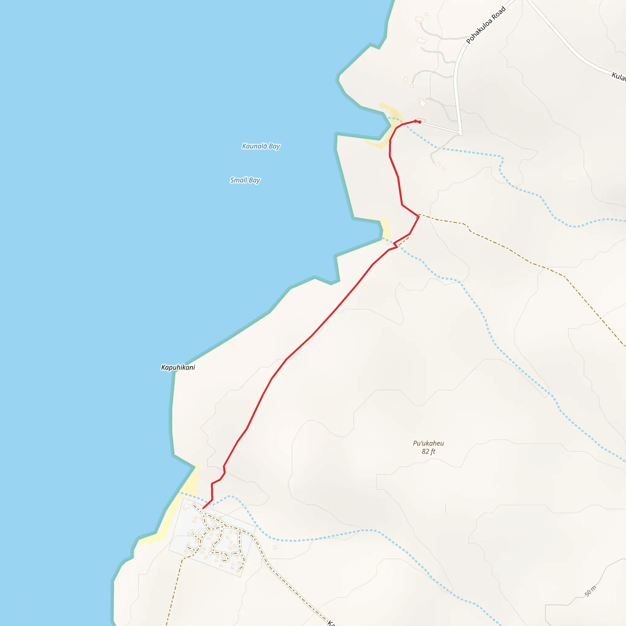 Kapukahehu Beach Walk mobile static map