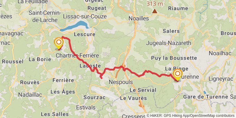 GR® de Pays - Causse Corrézien stage 3 Map
