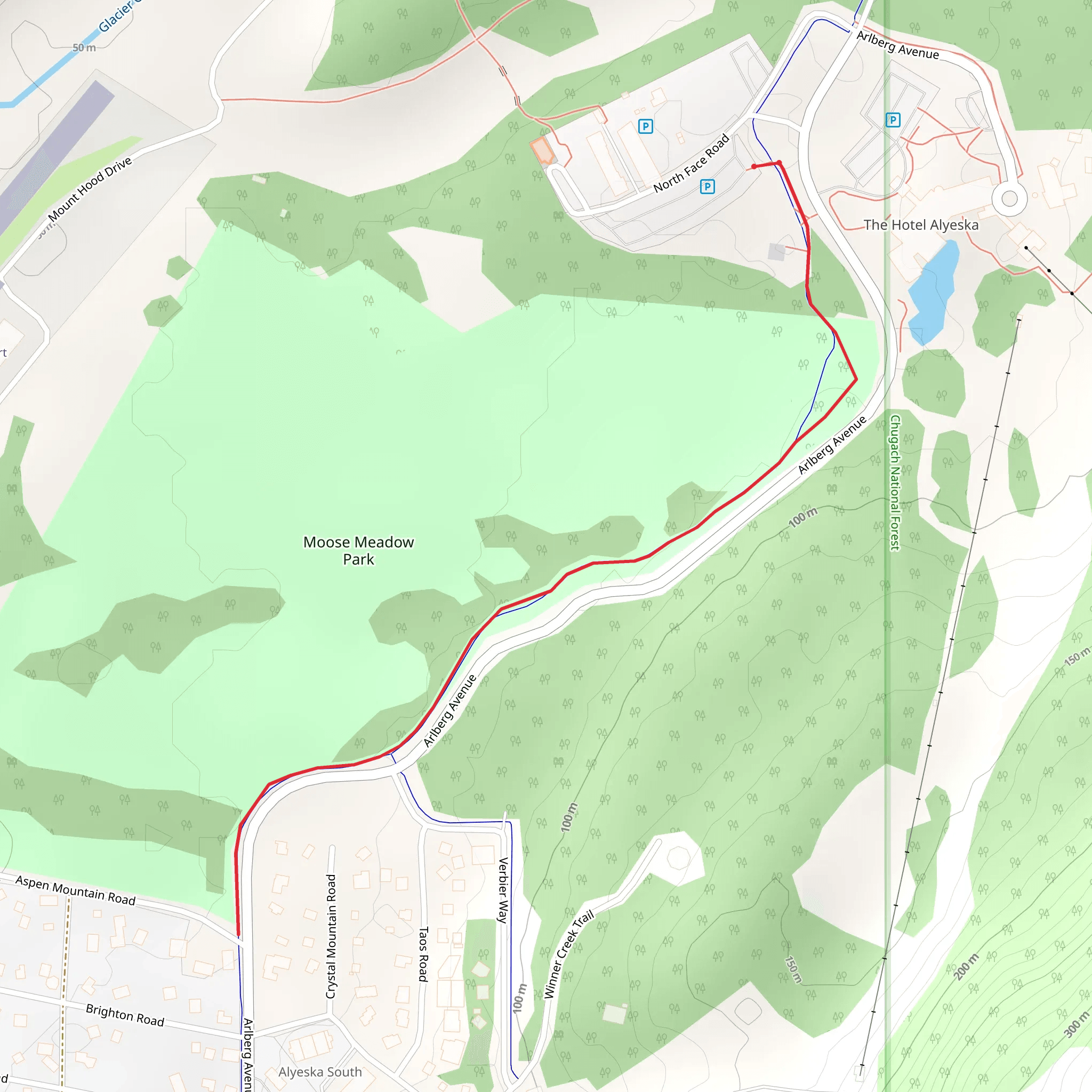 North Face Road Walk mobile static map