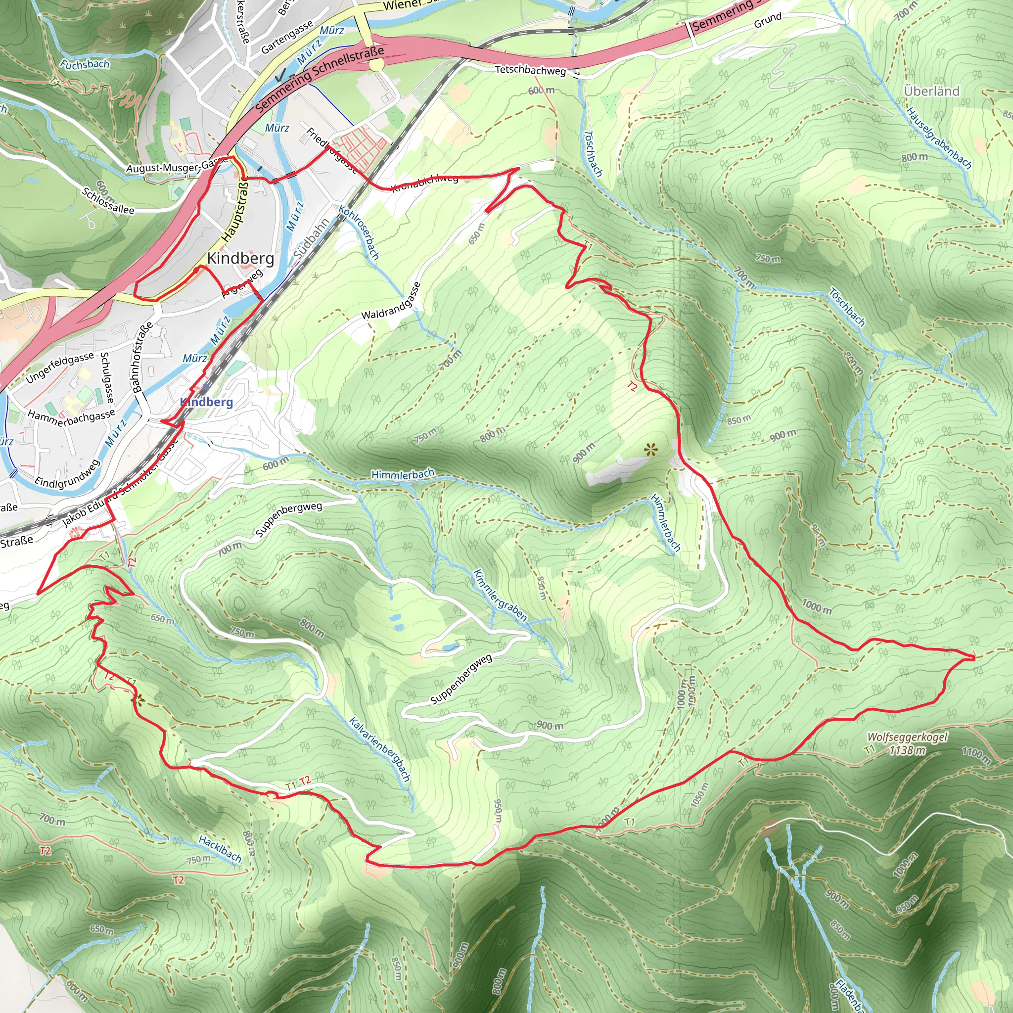 Kindberger Suppenberg Loop mobile static map