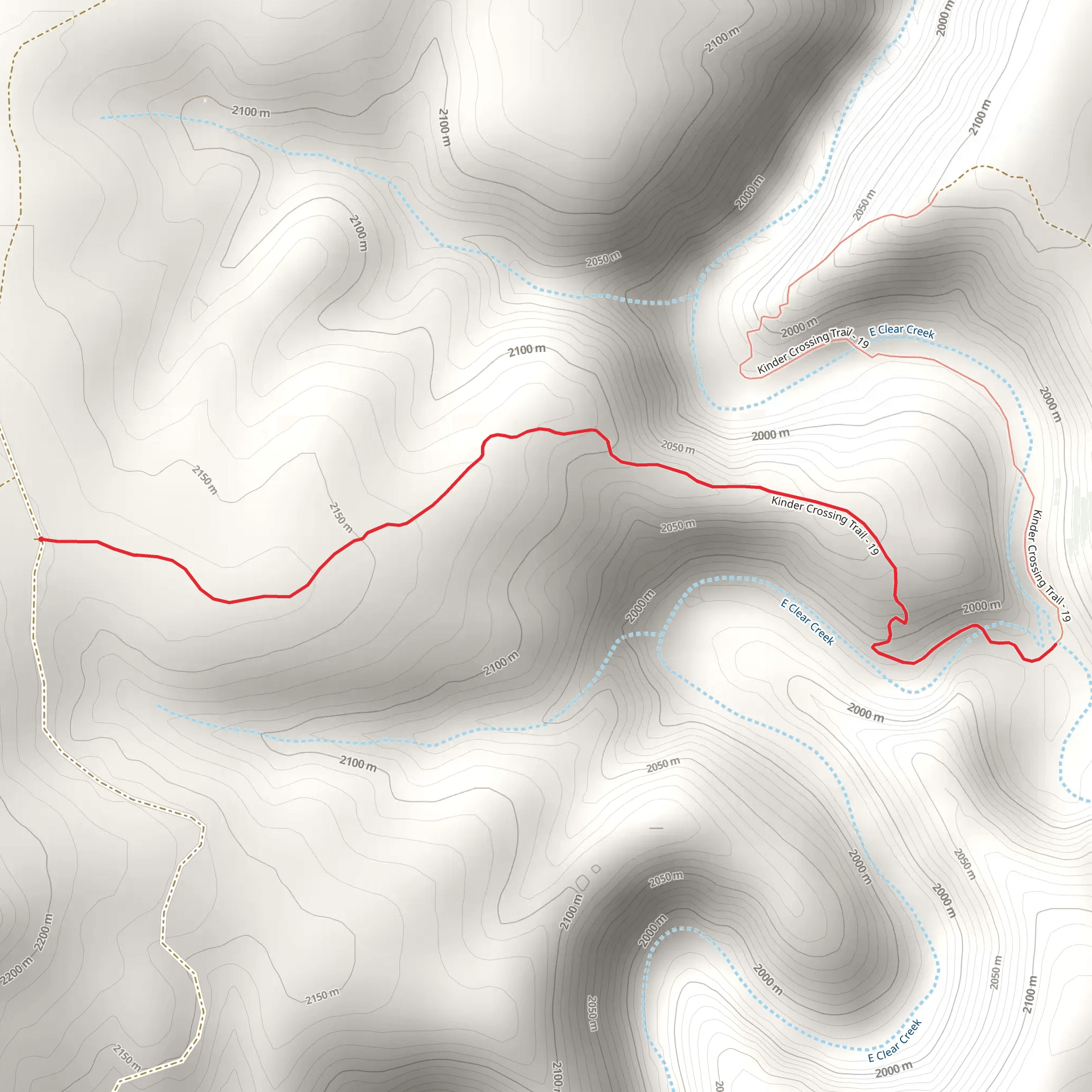 Kinder Crossing Trail mobile static map
