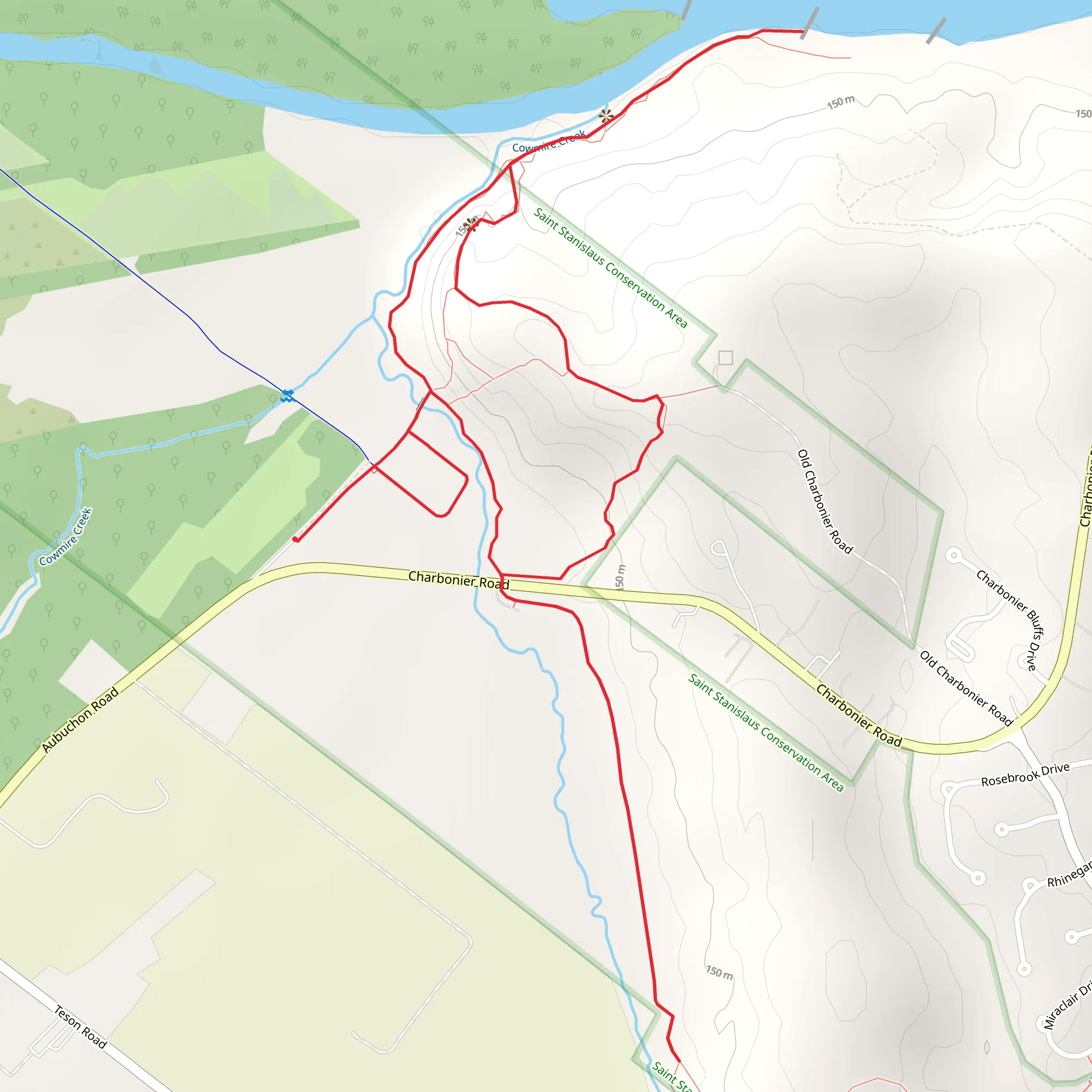 Cowmire Creek Loop mobile static map