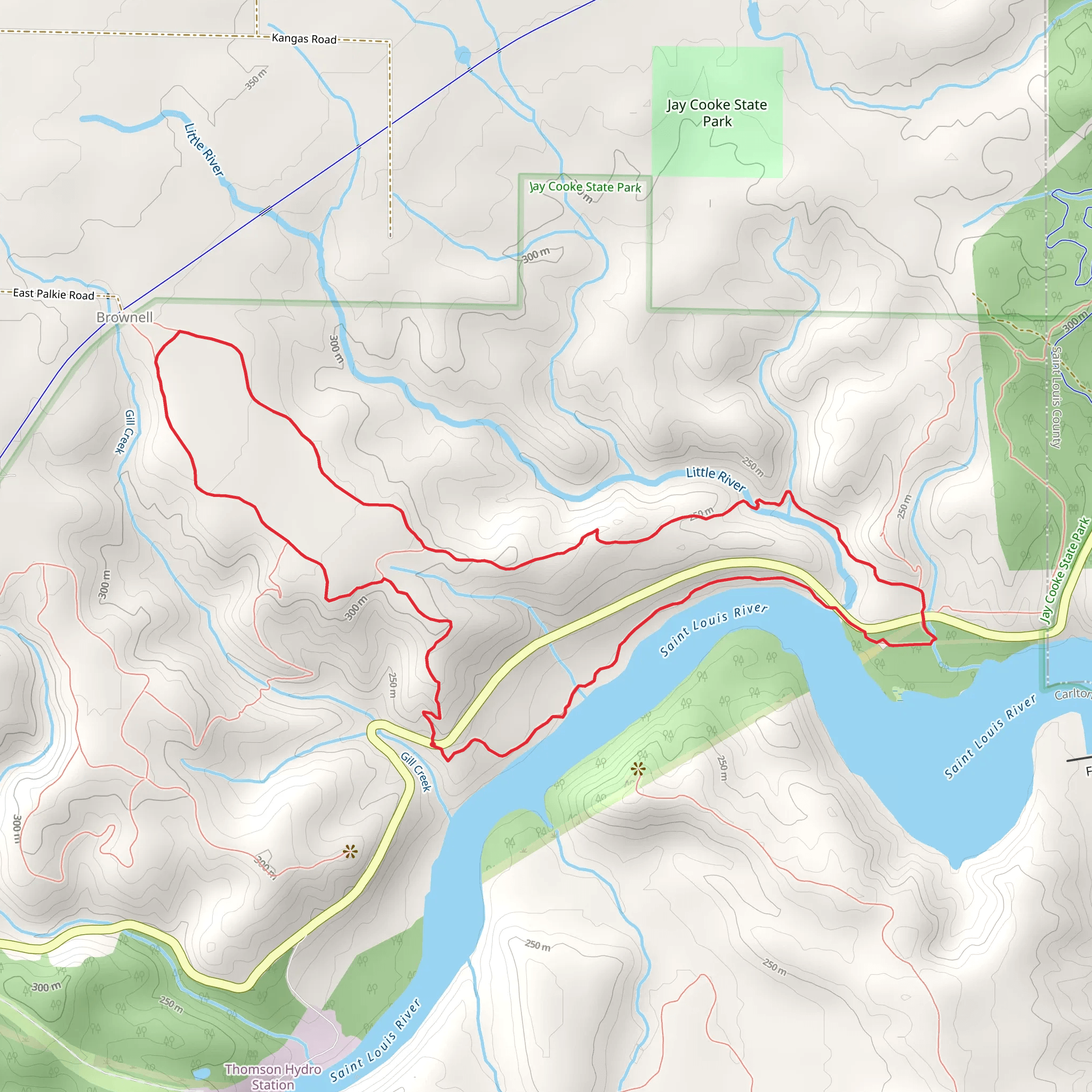 Superior Hiking, Oak and Grand Portage Loop Trail mobile static map