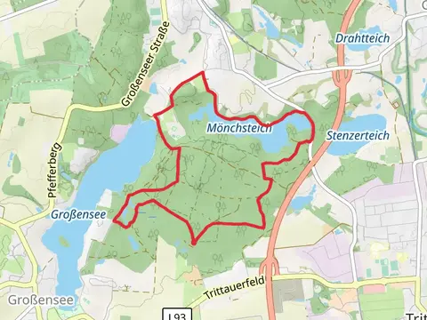 Mönchsteich vis Großer Rundwanderweg